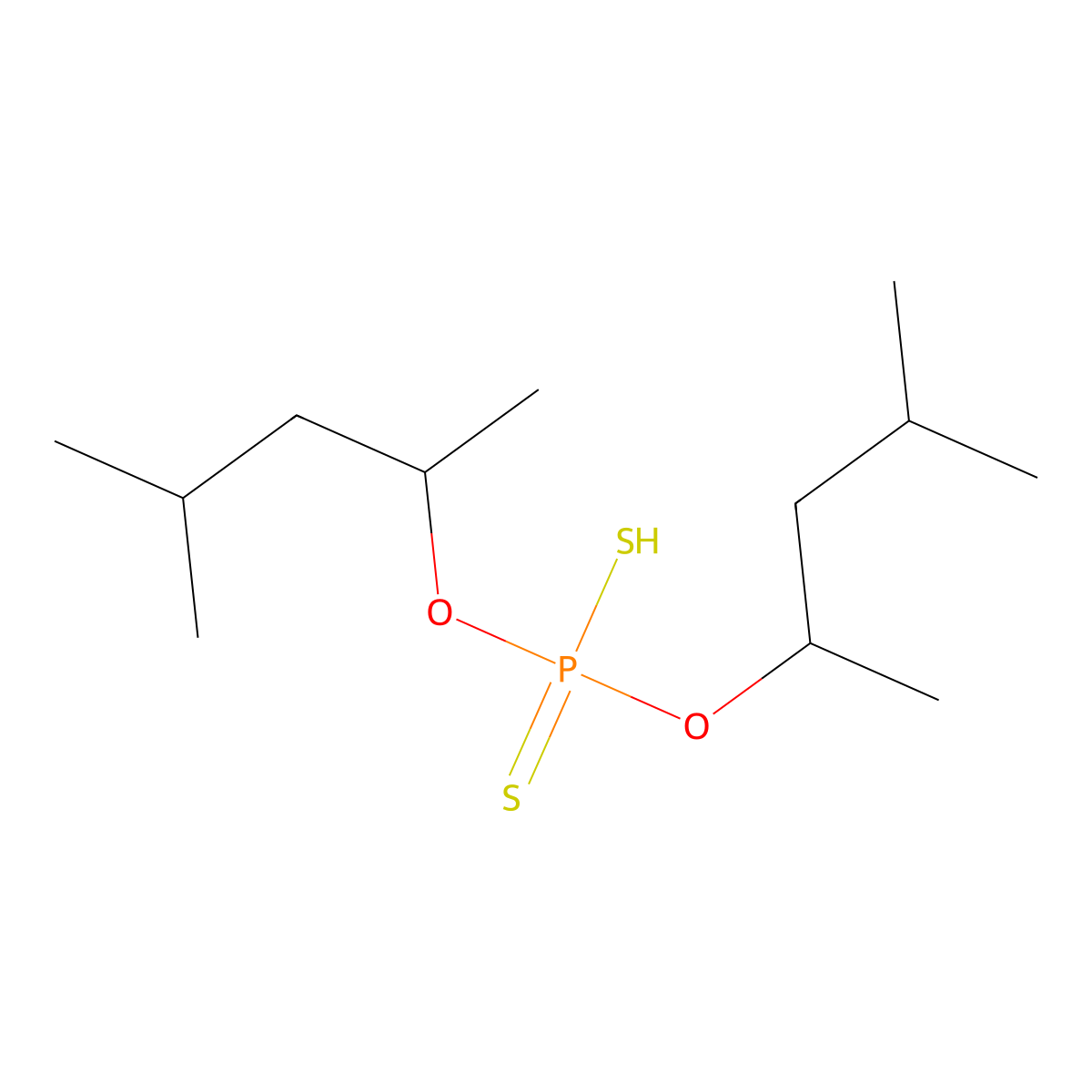 O,O-DI(1,3-Dimethylbutyl)dithiophosphate molecular structure, CAS 6028-47-3