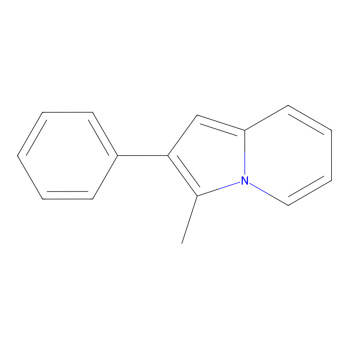 3-Methyl-2-phenylindolizine molecular structure, CAS 6028-82-6