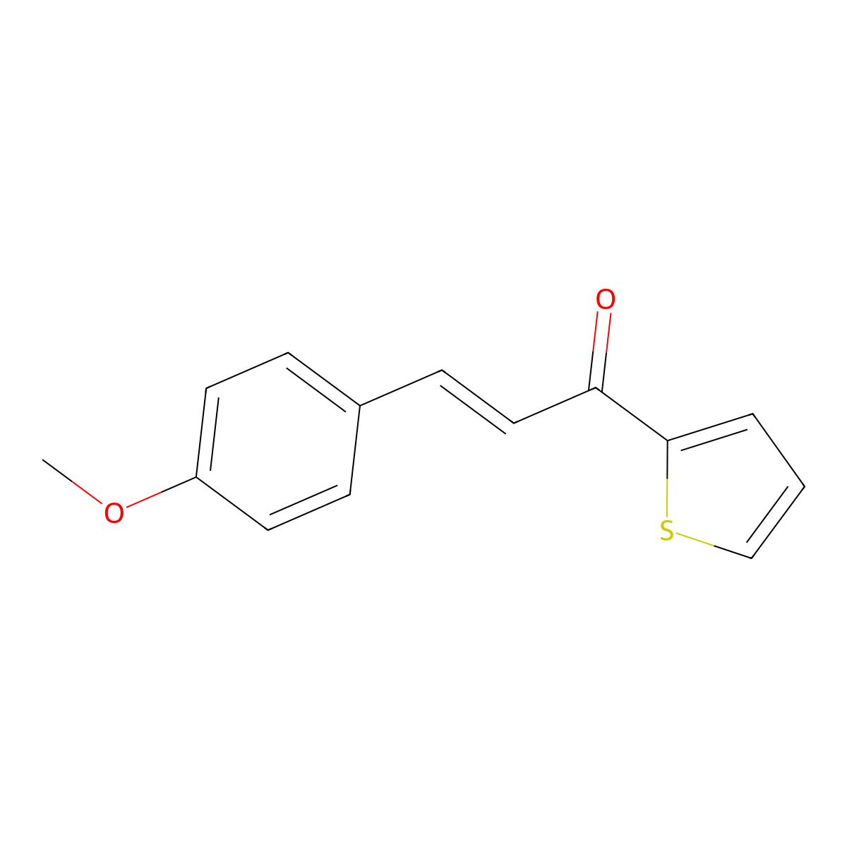 3-(4-Methoxyphenyl)-1-(2-thienyl)-2-propen-1-one molecular structure, CAS 6028-93-9