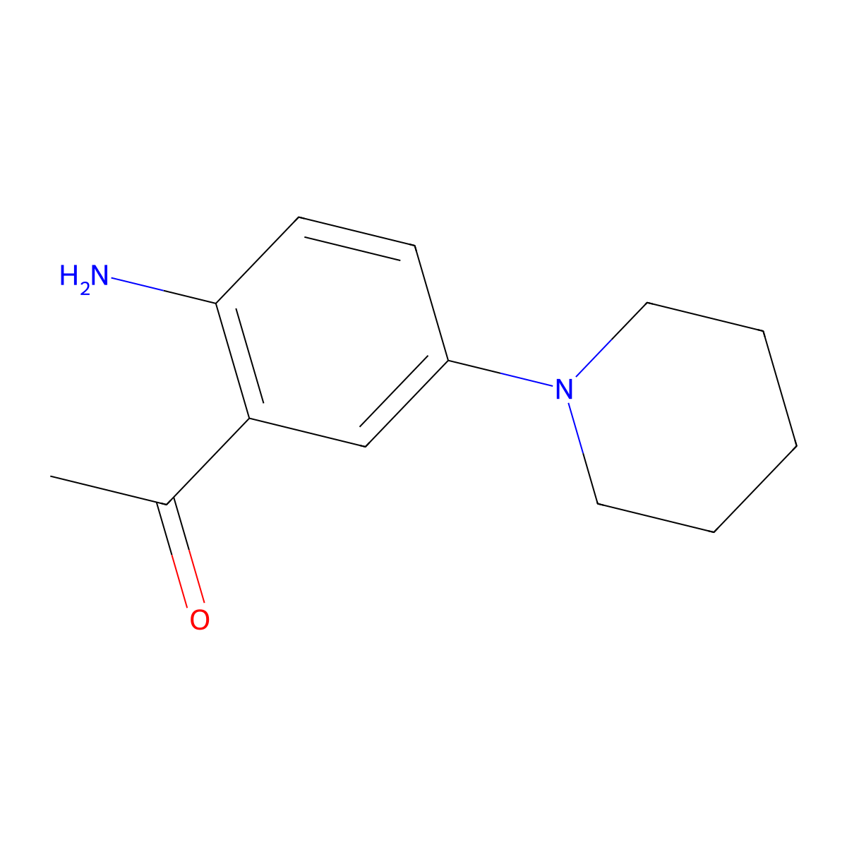 1-(2-Amino-5-piperidinophenyl)-1-ethanone molecular structure, CAS 60283-14-9