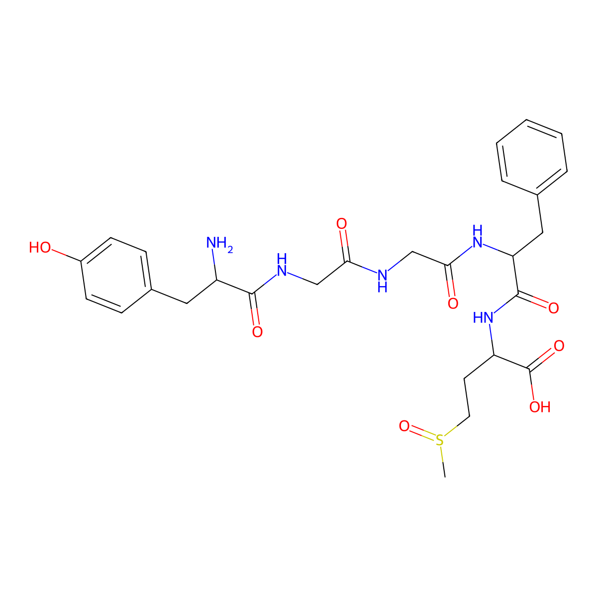 enkephalin-Met, sulfoxide- molecular structure, CAS 60283-51-4