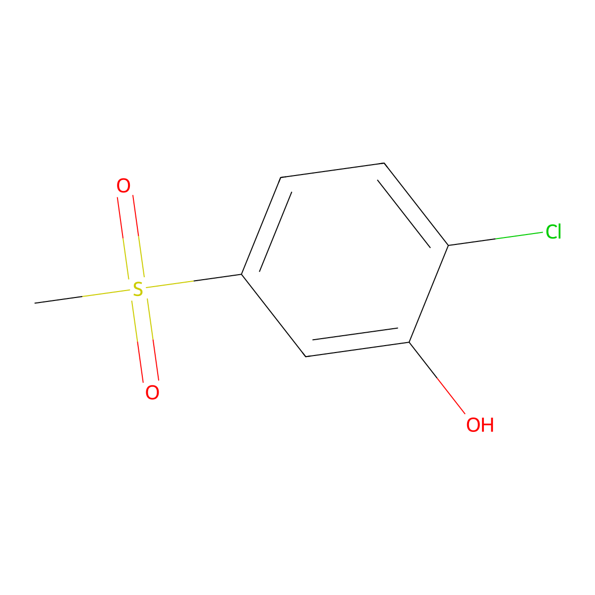 Phenol, 2-chloro-5-(methylsulfonyl)- molecular structure, CAS 60285-39-4