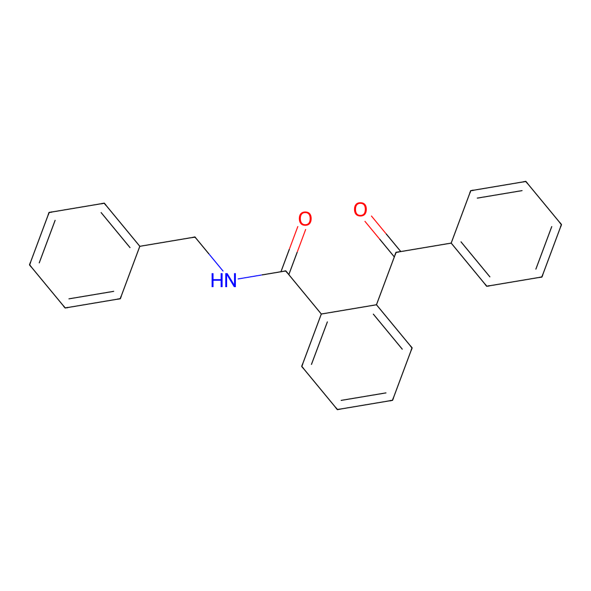 2-Benzoyl-N-(phenylmethyl)benzamide molecular structure, CAS 60286-02-4