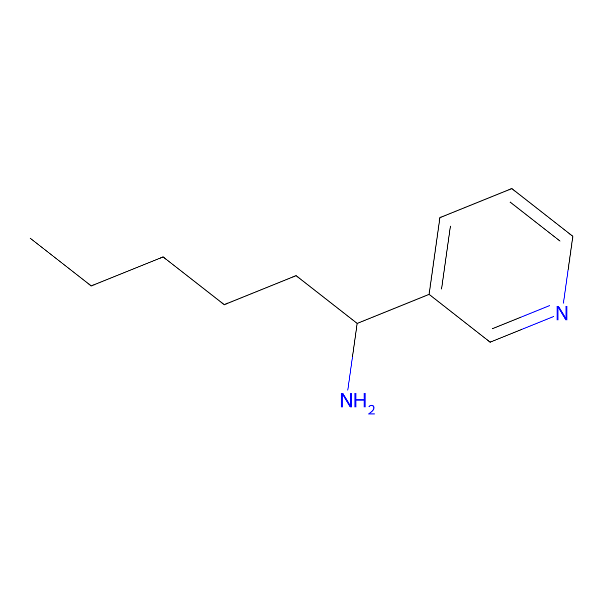 1-(Pyridin-3-YL)hexan-1-amine molecular structure, CAS 60289-66-9