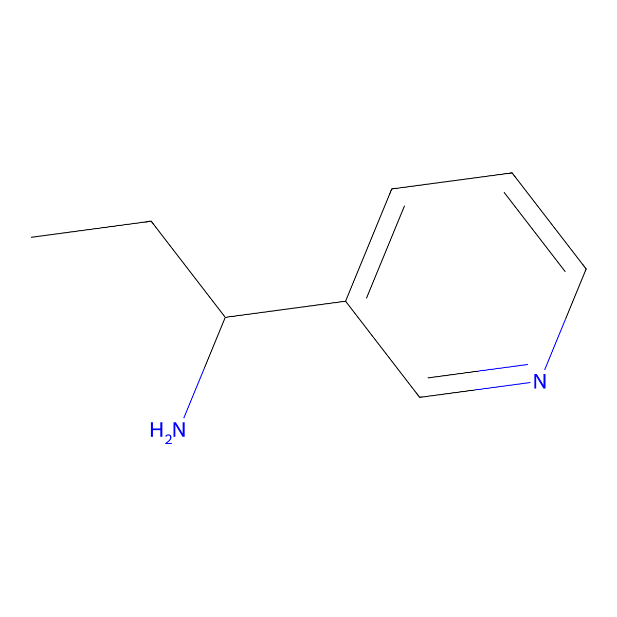 1-(Pyridin-3-yl)propan-1-amine molecular structure, CAS 60289-67-0