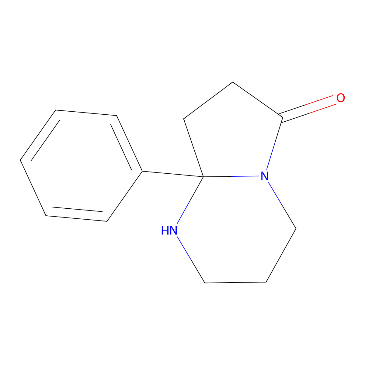 8a-Phenyl-octahydropyrrolo(1,2-a)pyrimidin-6-one molecular structure, CAS 6029-25-0