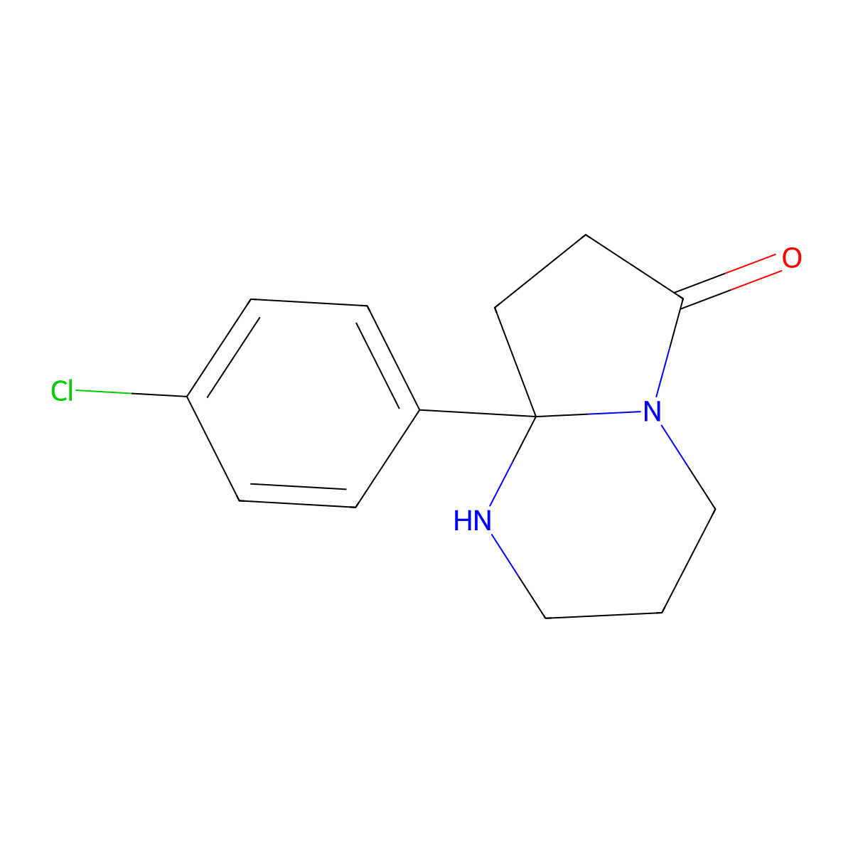 8a-(4-Chlorophenyl)-octahydropyrrolo[1,2-a]pyrimidin-6-one molecular structure, CAS 6029-26-1