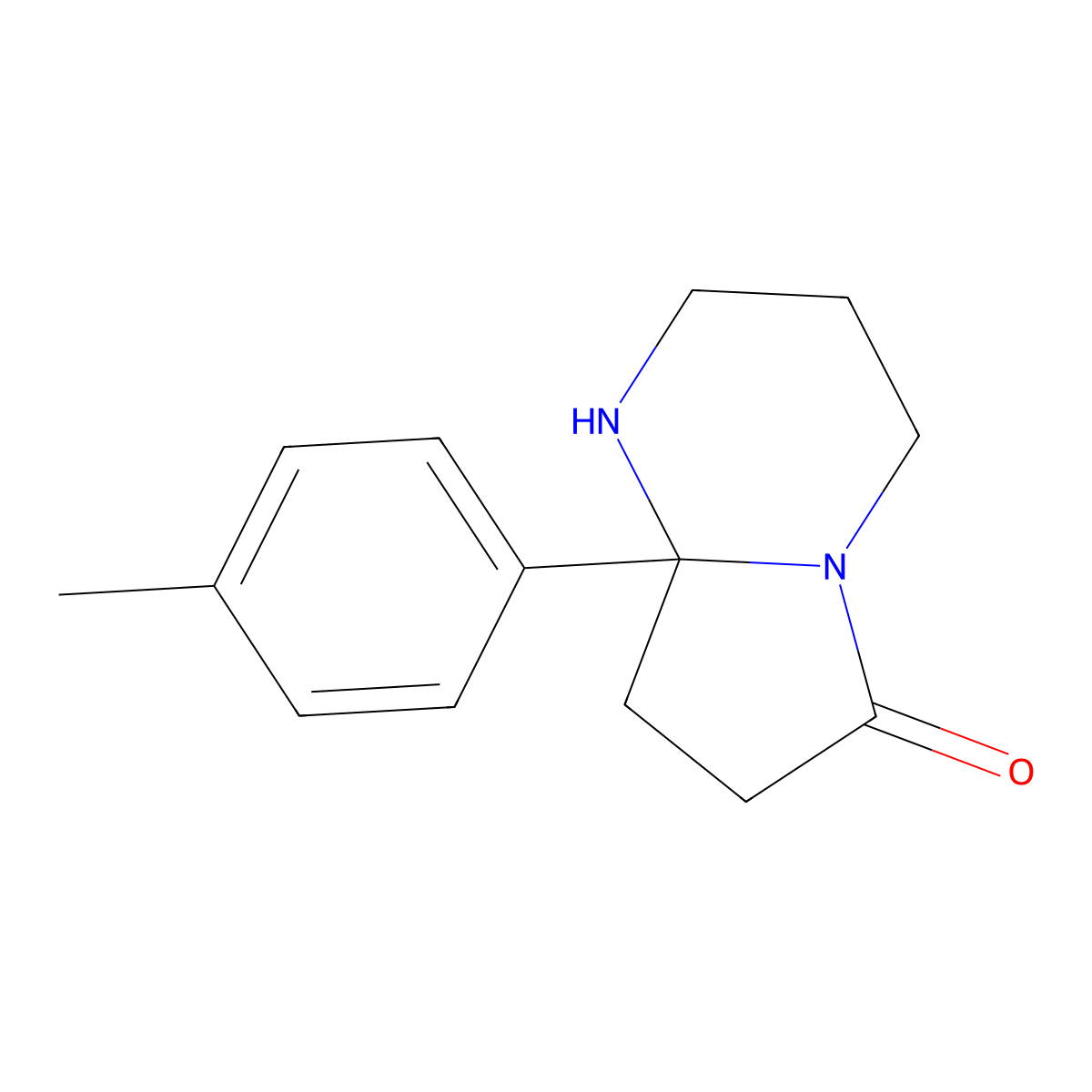 8A-(p-tolyl)hexahydropyrrolo[1,2-a]pyrimidin-6(2H)-one molecular structure, CAS 6029-27-2