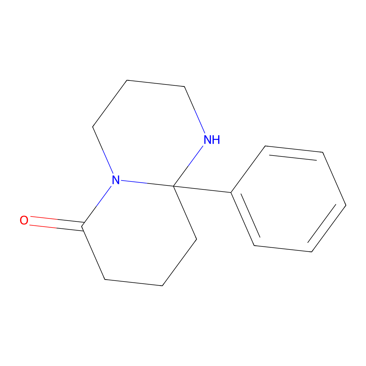 9a-phenyl-octahydro-1H-pyrido[1,2-a]pyrimidin-6-one molecular structure, CAS 6029-43-2