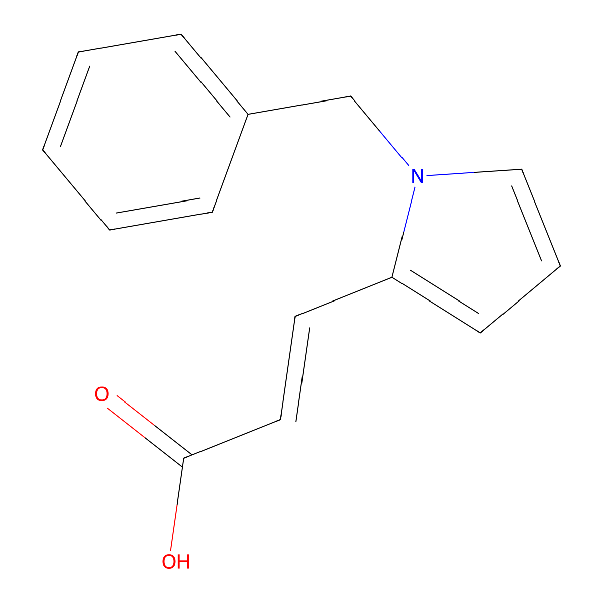 3-(1-Benzyl-1H-pyrrol-2-yl)prop-2-enoic acid molecular structure, CAS 60290-03-1