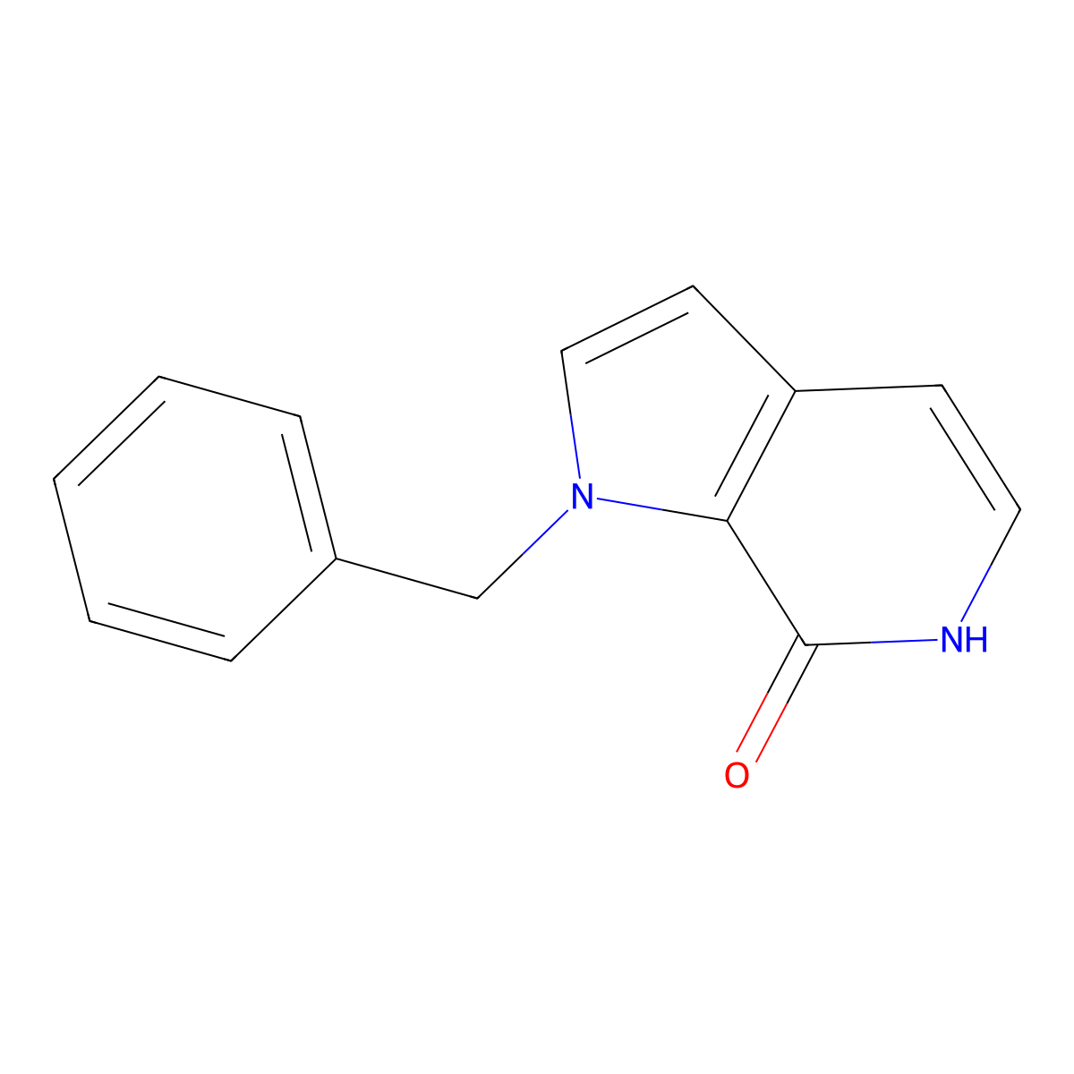 1-benzyl-1H,6H,7H-pyrrolo[2,3-c]pyridin-7-one molecular structure, CAS 60290-20-2