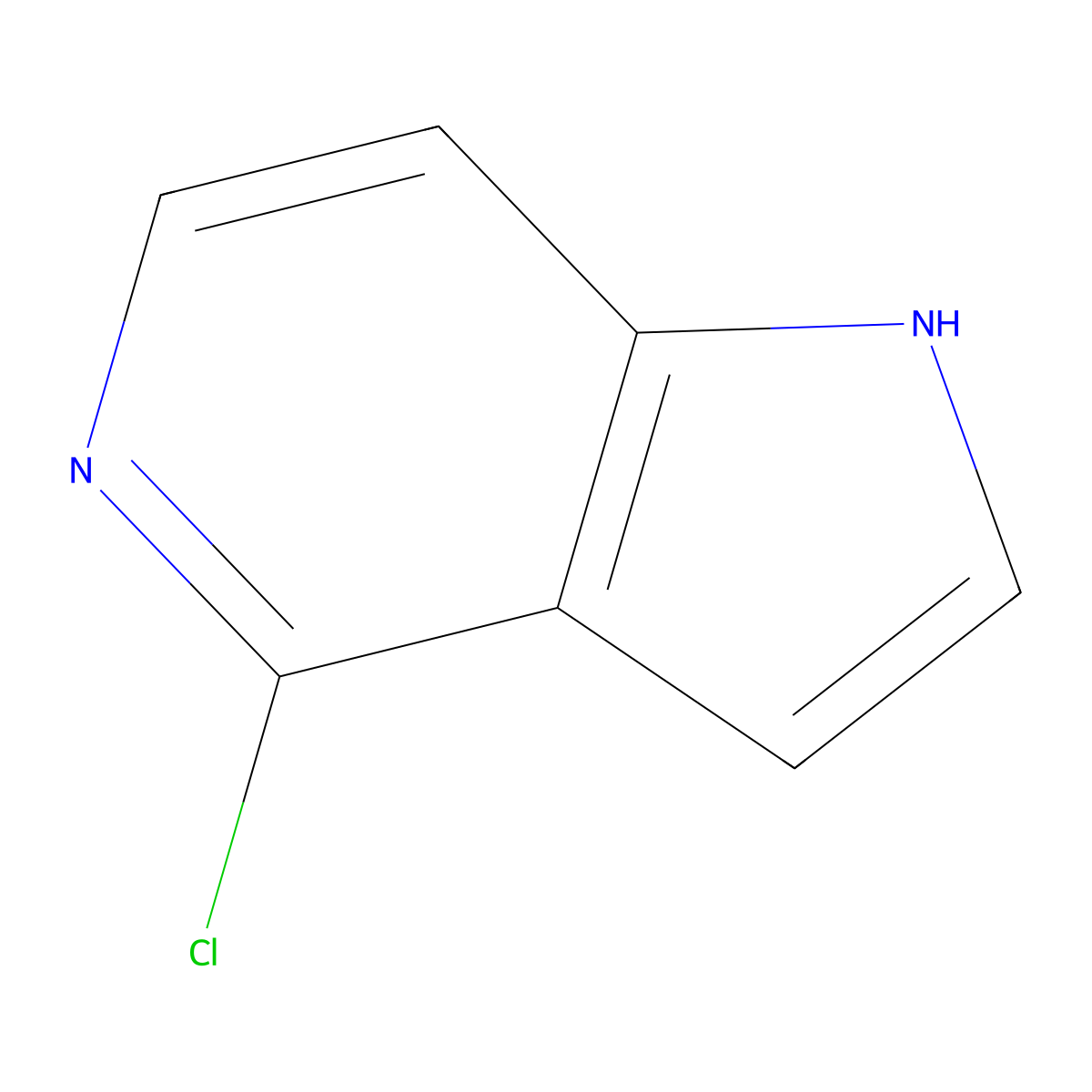 4-chloro-1H-pyrrolo[3,2-c]pyridine molecular structure, CAS 60290-21-3