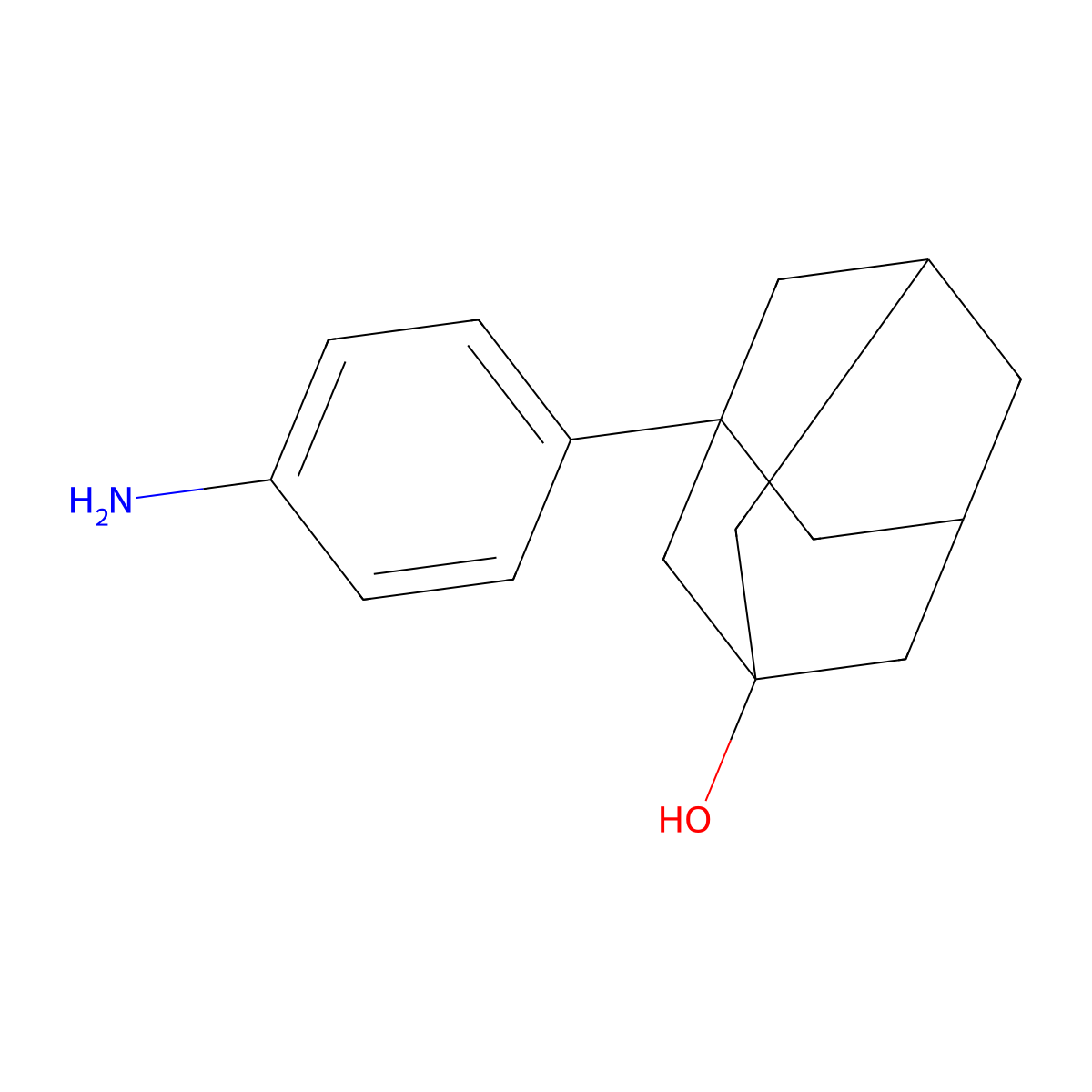 3-(4-Aminophenyl)adamantan-1-ol molecular structure, CAS 60290-89-3