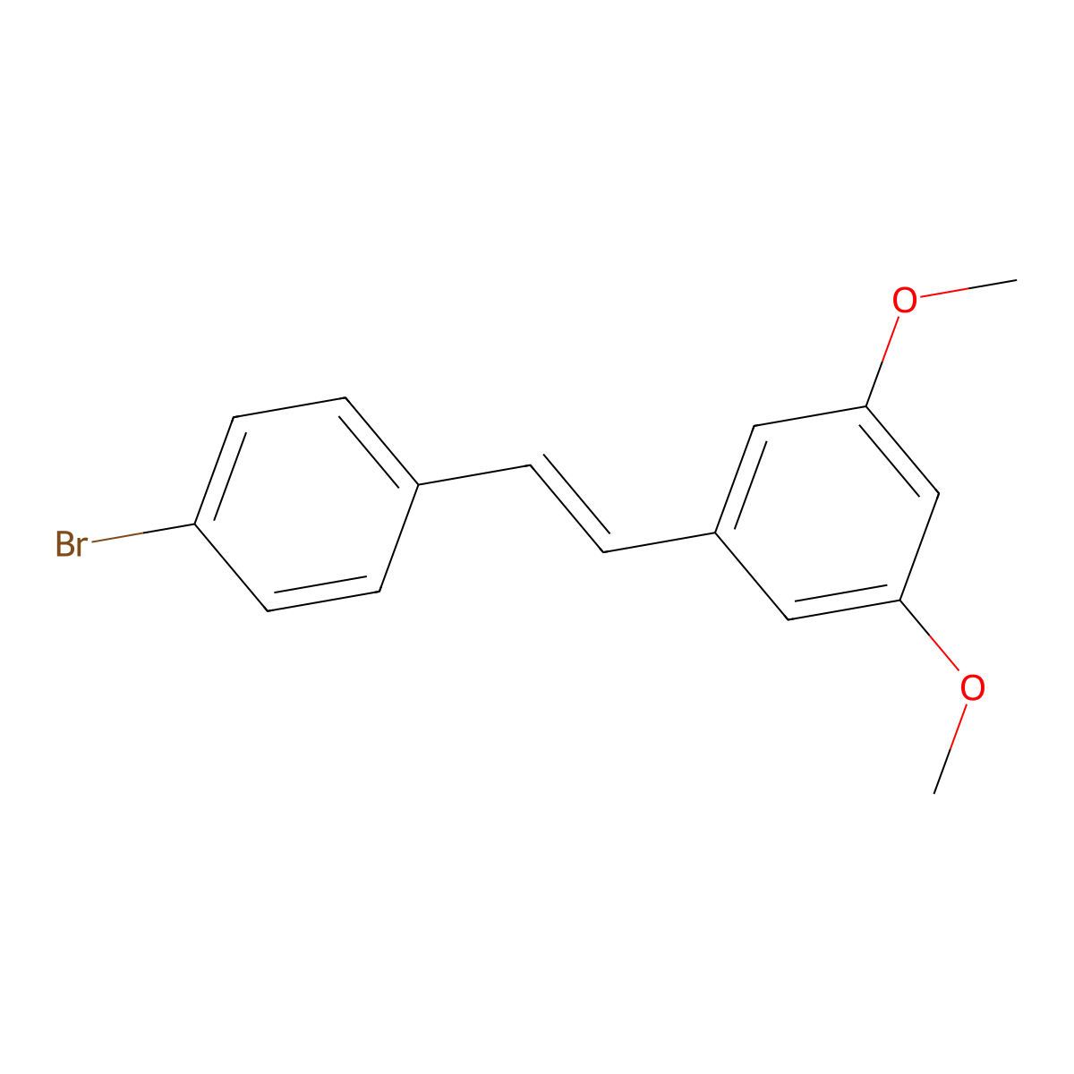 1-[2-(4-Bromophenyl)ethenyl]-3,5-dimethoxybenzene molecular structure, CAS 60291-38-5