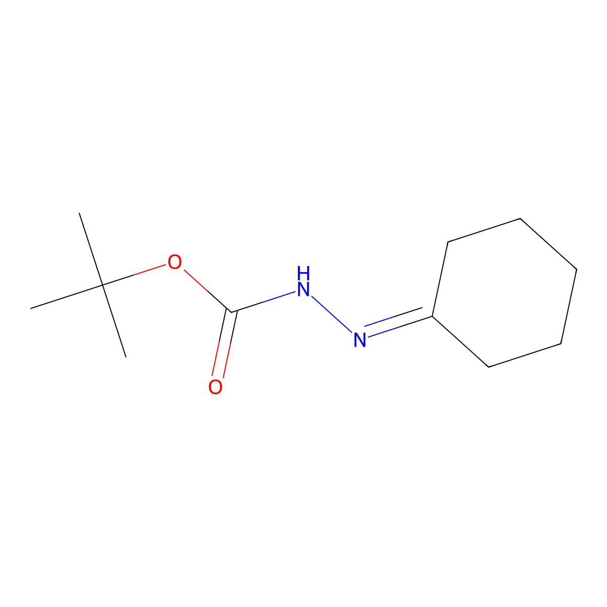 Tert-butyl 2-cyclohexylidenehydrazinecarboxylate molecular structure, CAS 60295-11-6