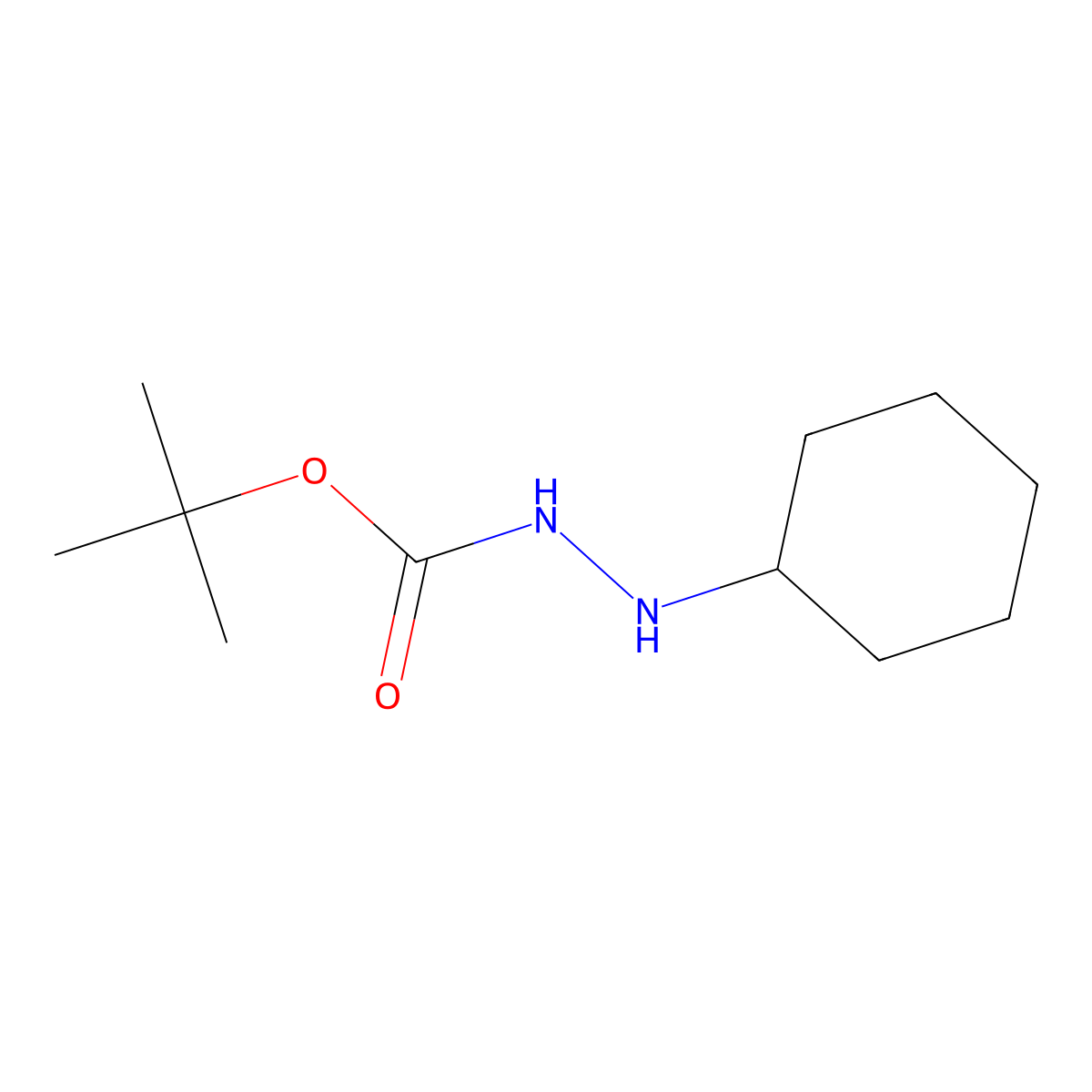 Tert-butyl 2-cyclohexylhydrazinecarboxylate molecular structure, CAS 60295-21-8