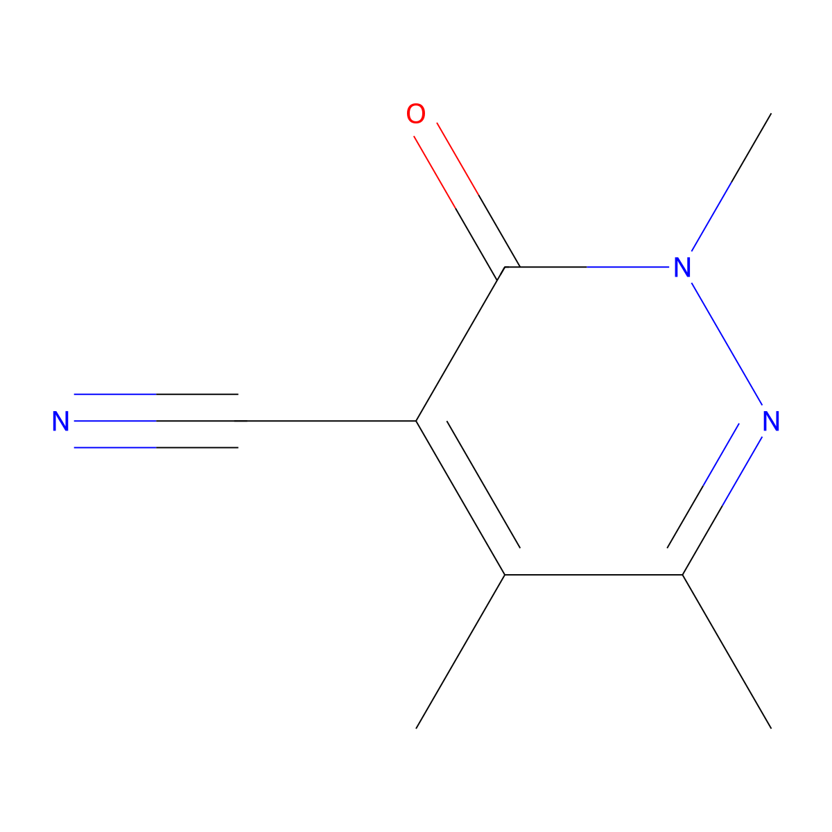 2,5,6-Trimethyl-3-oxo-2,3-dihydropyridazine-4-carbonitrile molecular structure, CAS 60296-04-0