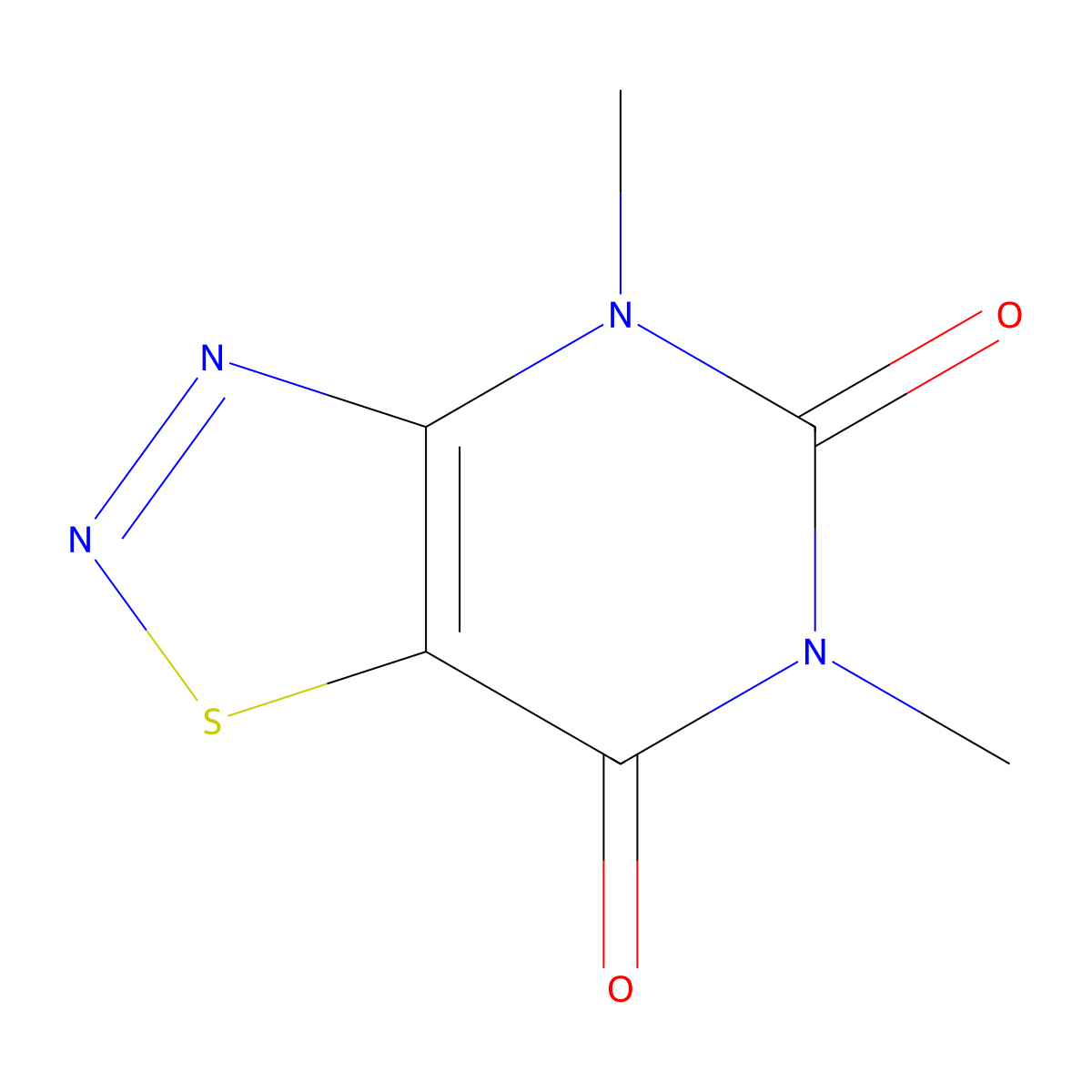 4,6-dimethyl[1,2,3]thiadiazolo[4,5-d]pyrimidine-5,7(4H,6H)-dione molecular structure, CAS 60297-55-4