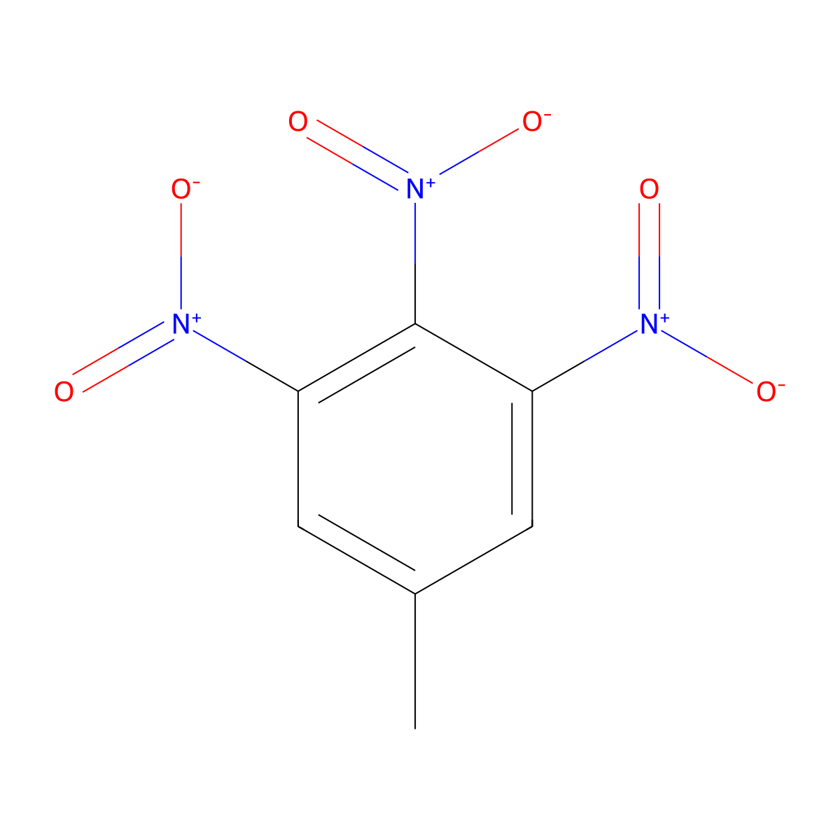 3,4,5-Trinitrotoluene molecular structure, CAS 603-15-6