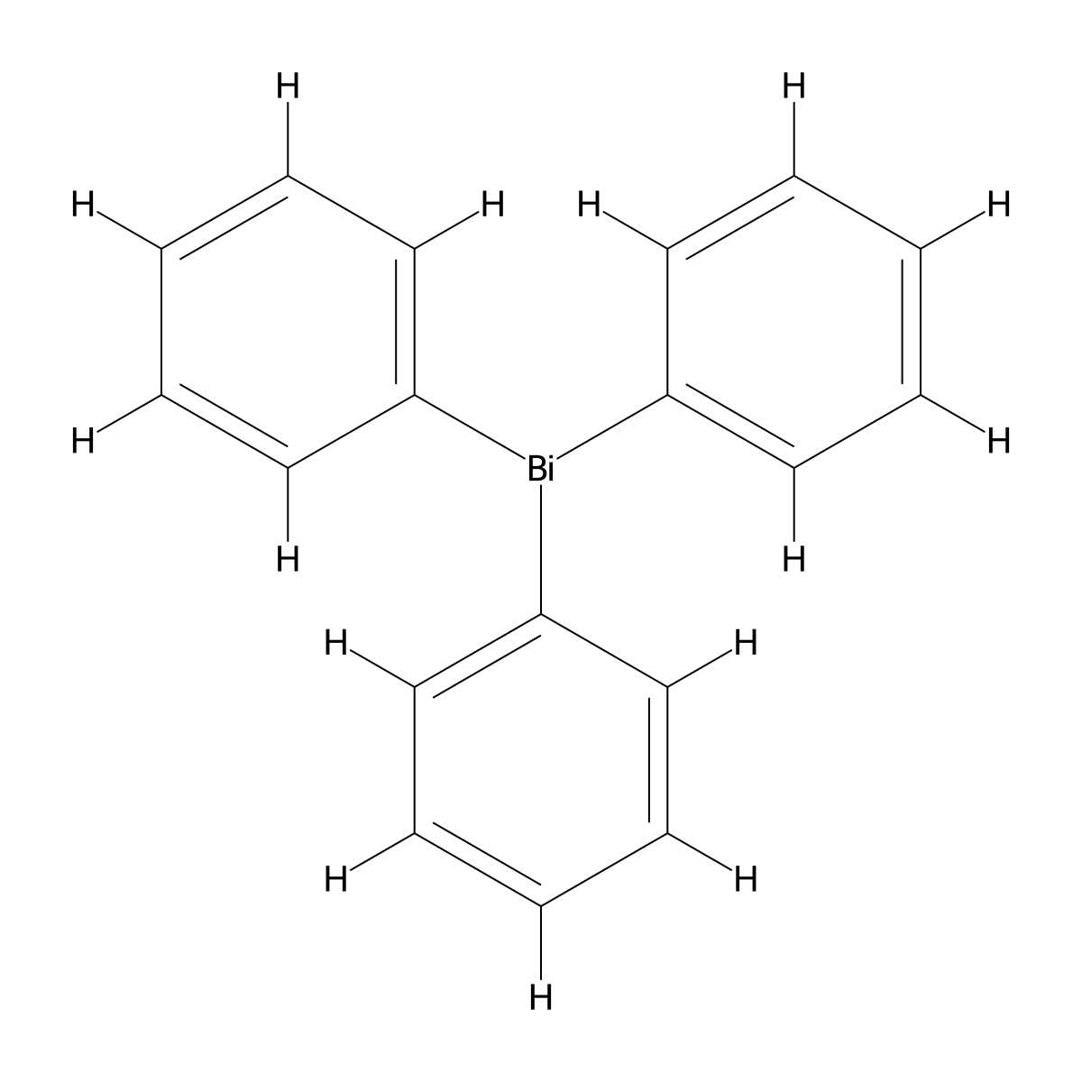 Triphenylbismuth molecular structure, CAS 603-33-8