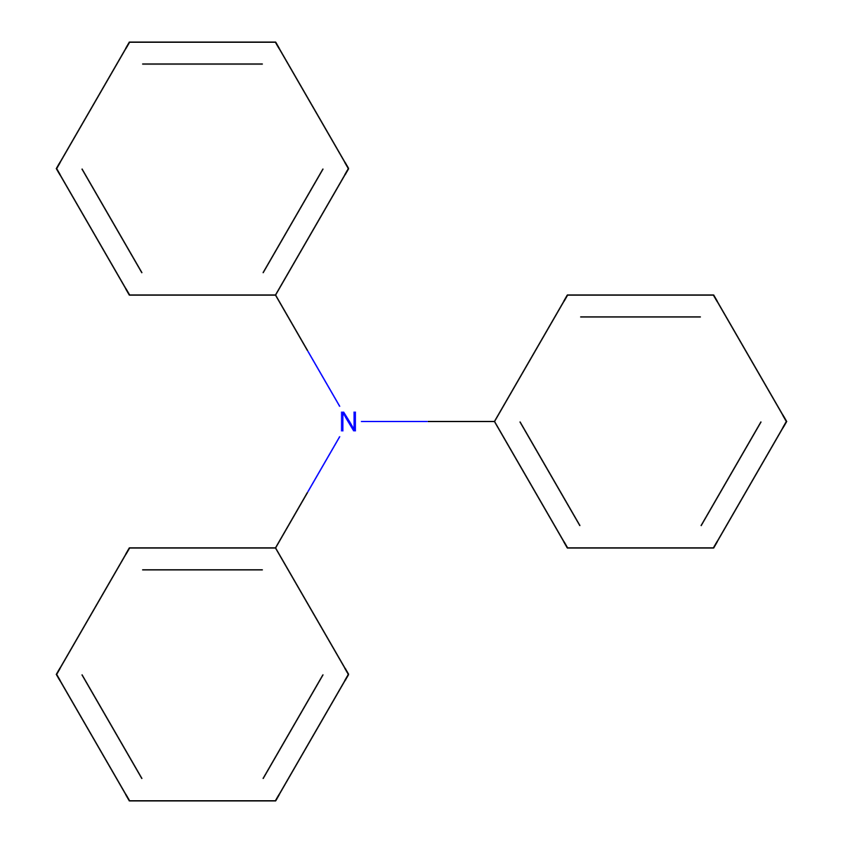 Triphenylamine molecular structure, CAS 603-34-9