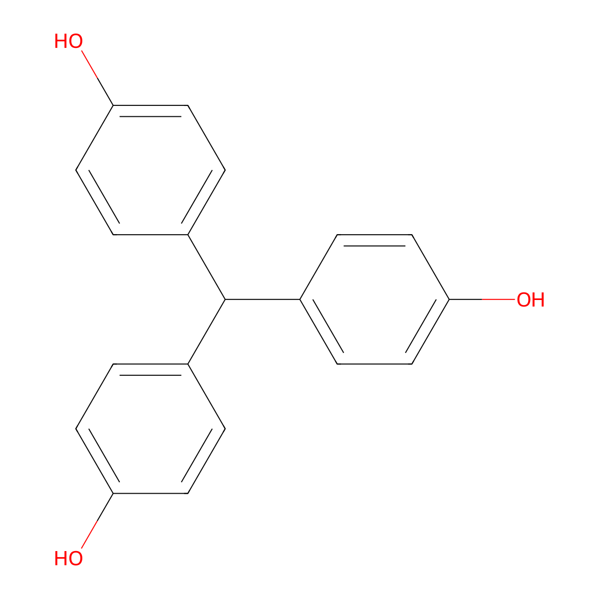 4,4',4''-Methylidynetrisphenol molecular structure, CAS 603-44-1