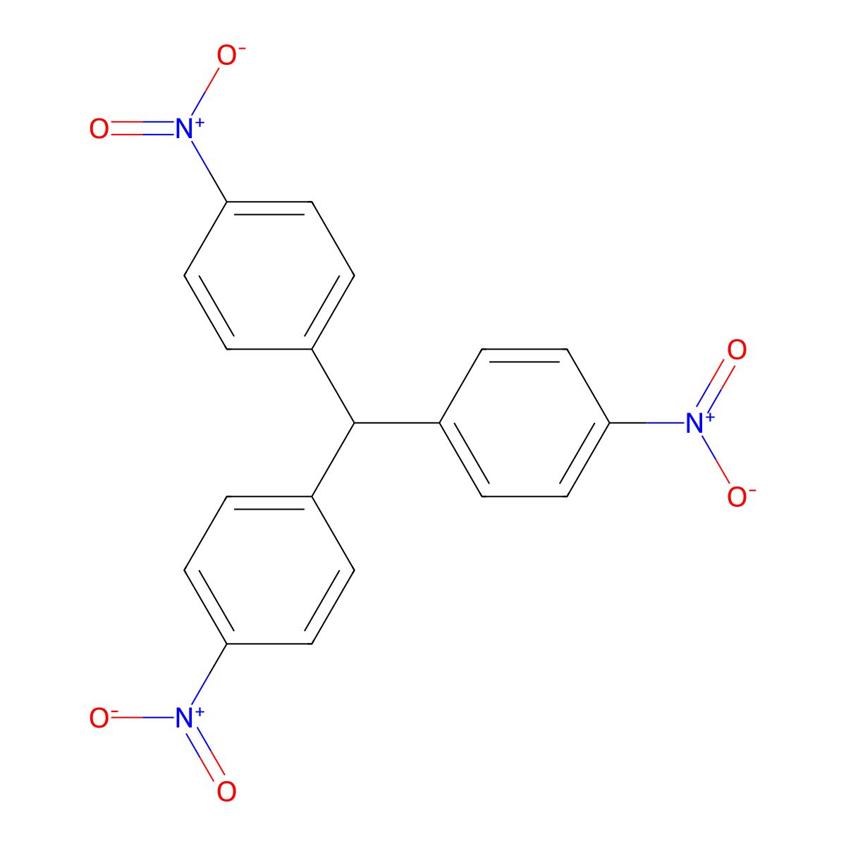 Tris(4-nitrophenyl)methane molecular structure, CAS 603-49-6