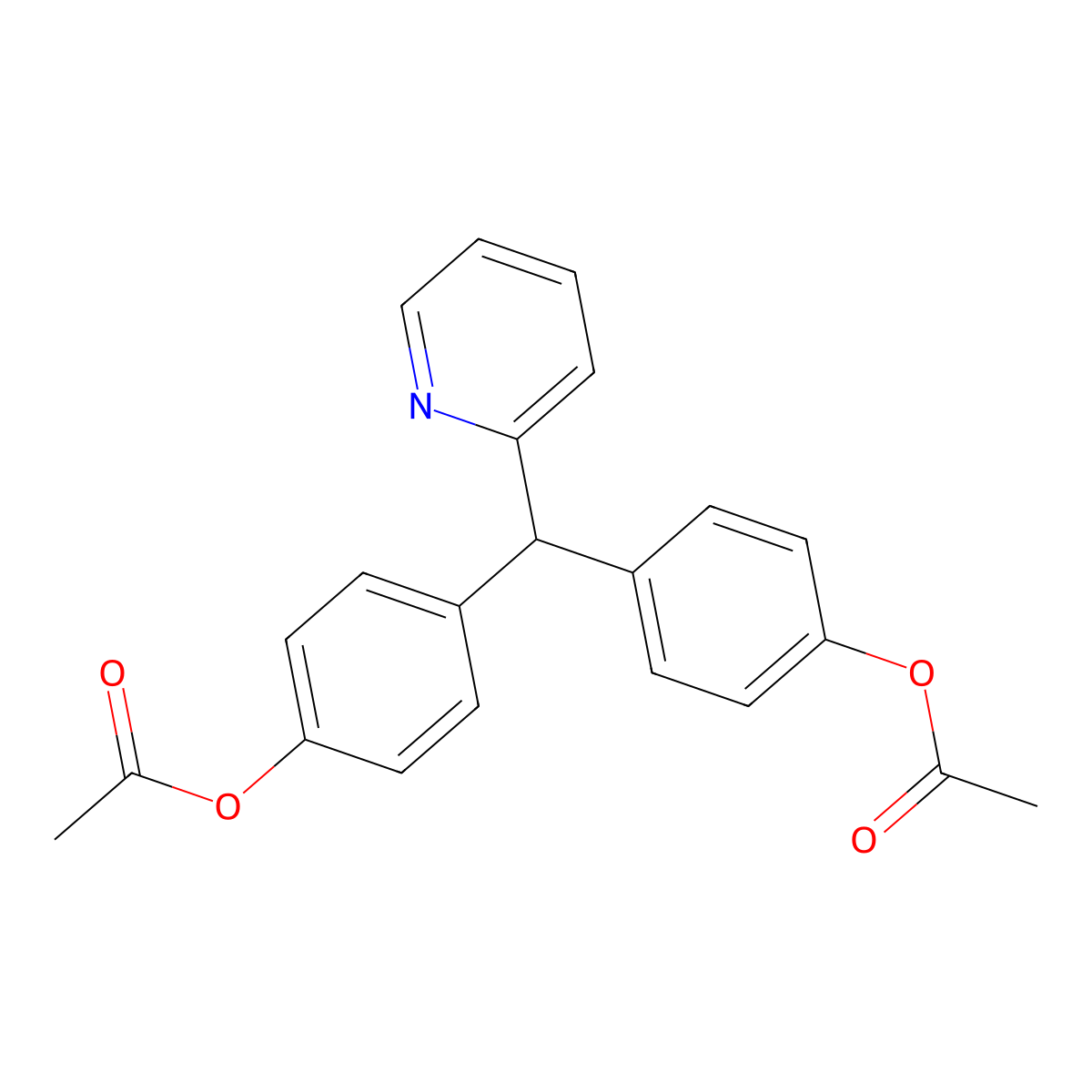 Bisacodyl molecular structure, CAS 603-50-9