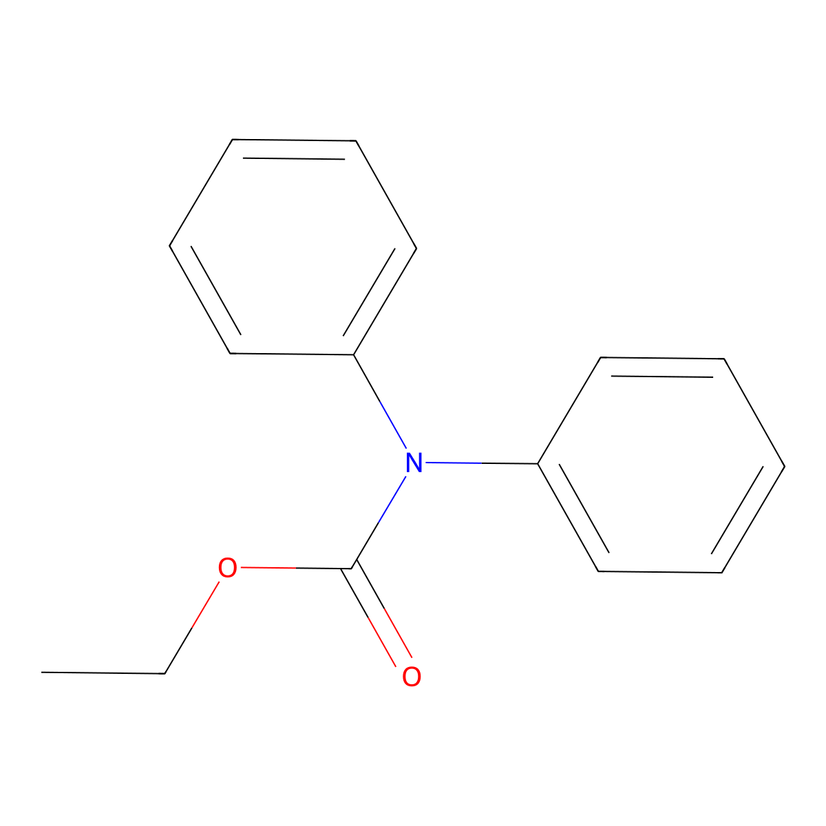 Ethyl diphenylcarbamate molecular structure, CAS 603-52-1