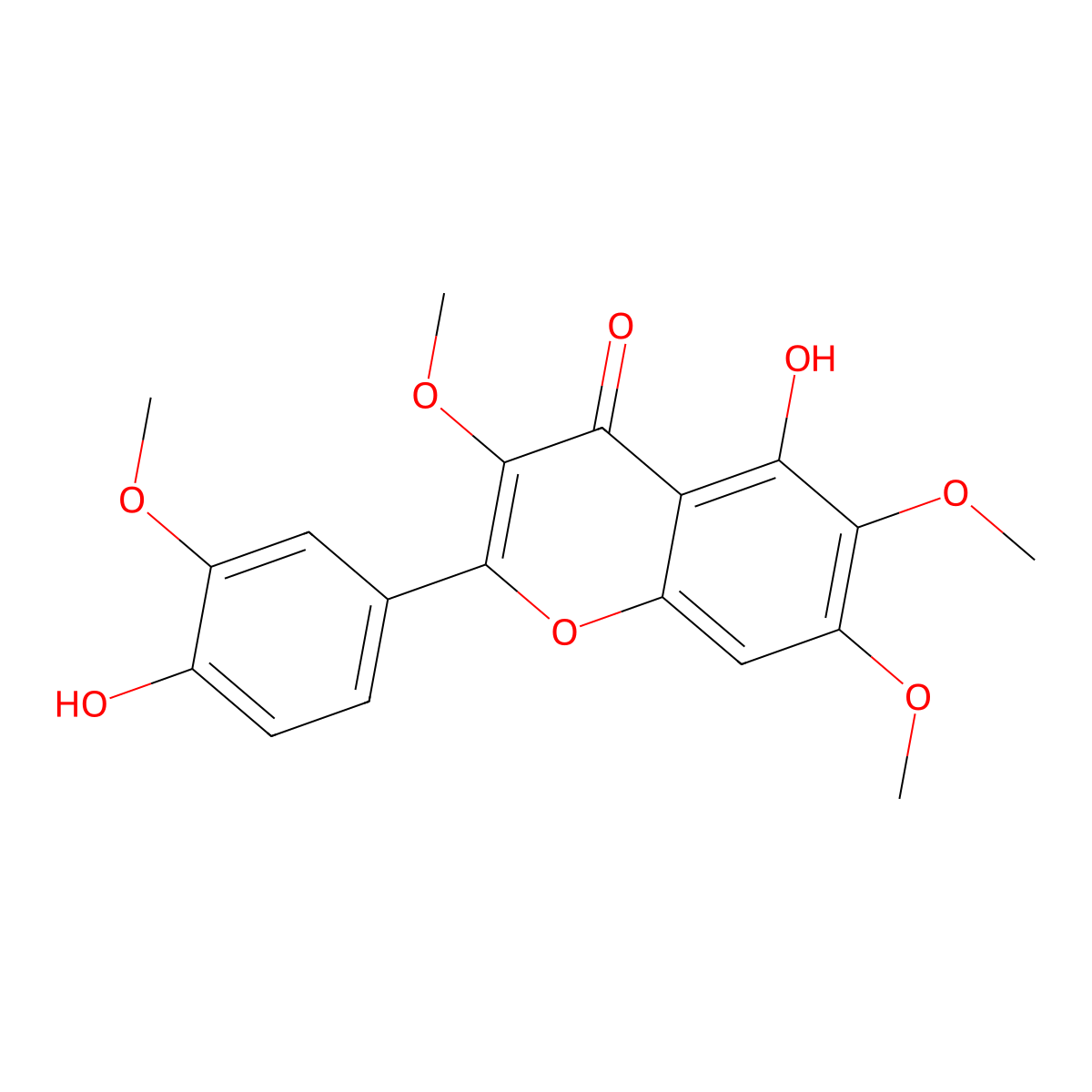 Chrysosplenetin molecular structure, CAS 603-56-5