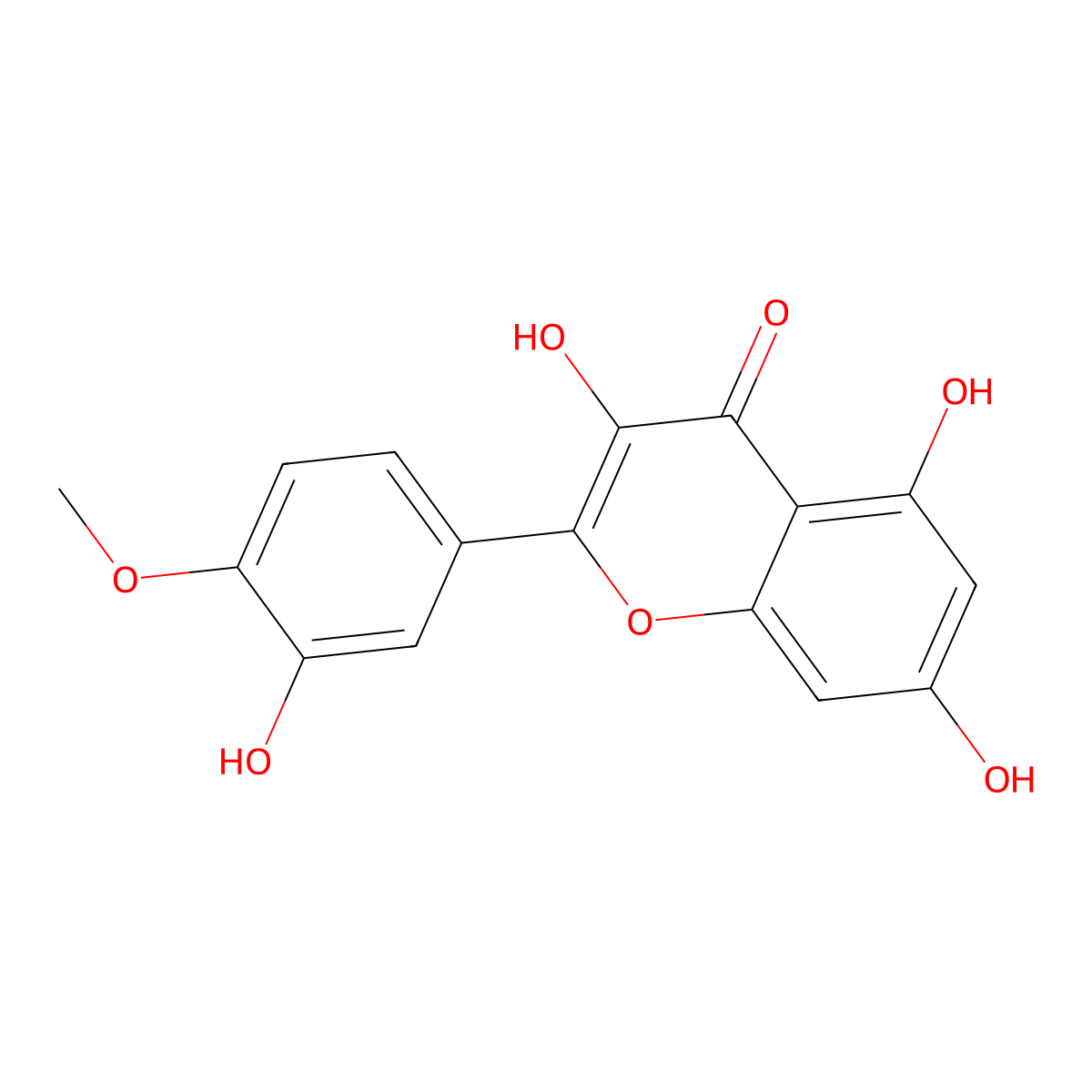Tamarixetin molecular structure, CAS 603-61-2
