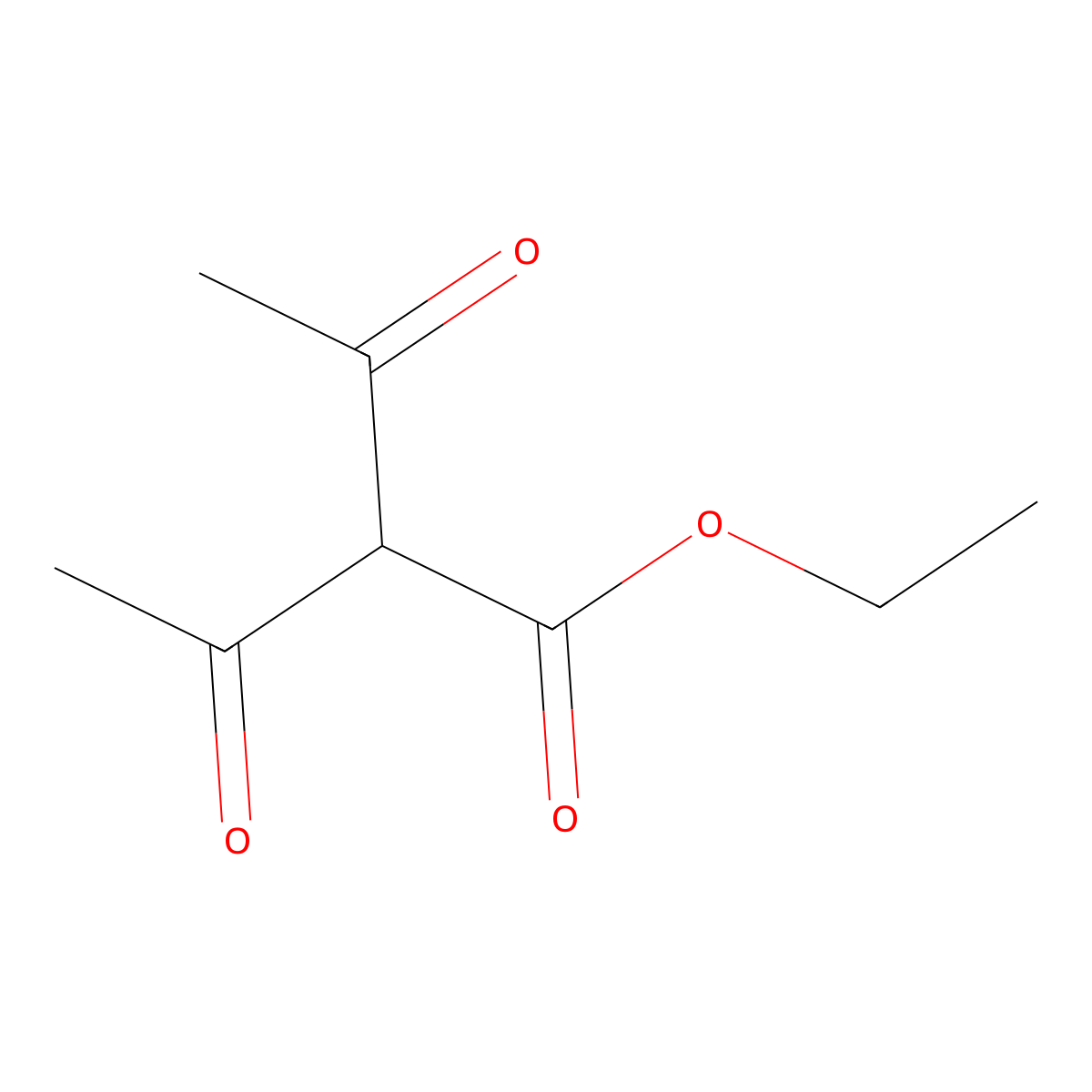 Ethyl 2-acetylacetoacetate molecular structure, CAS 603-69-0