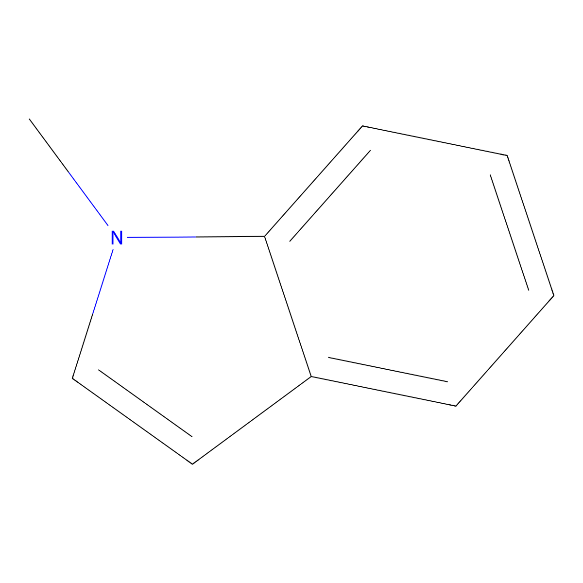 1-Methylindole molecular structure, CAS 603-76-9