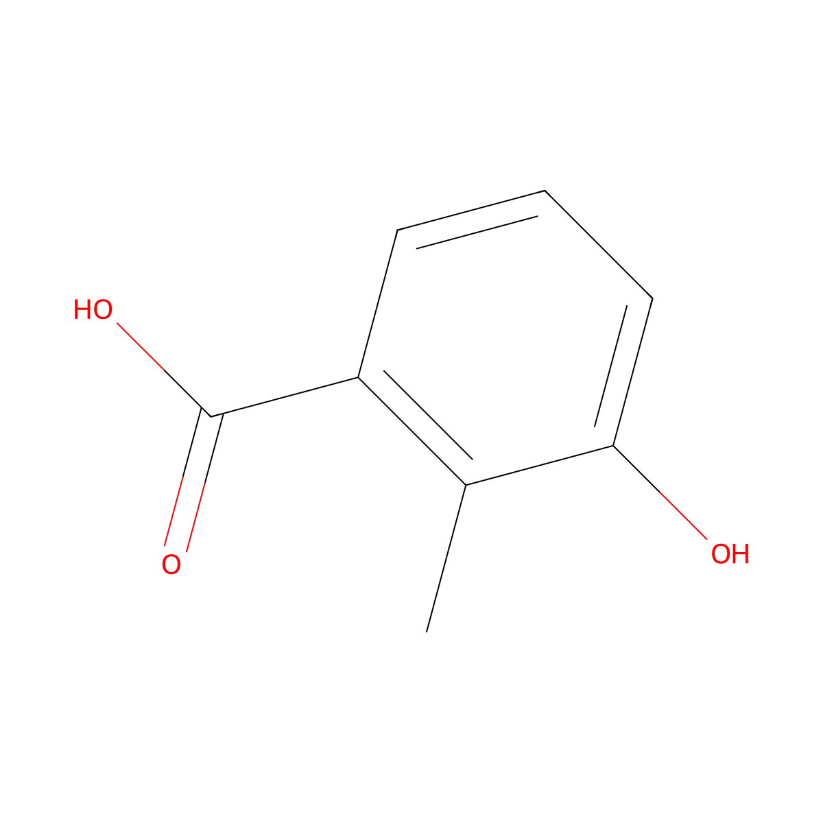 3-Hydroxy-2-methylbenzoic Acid molecular structure, CAS 603-80-5