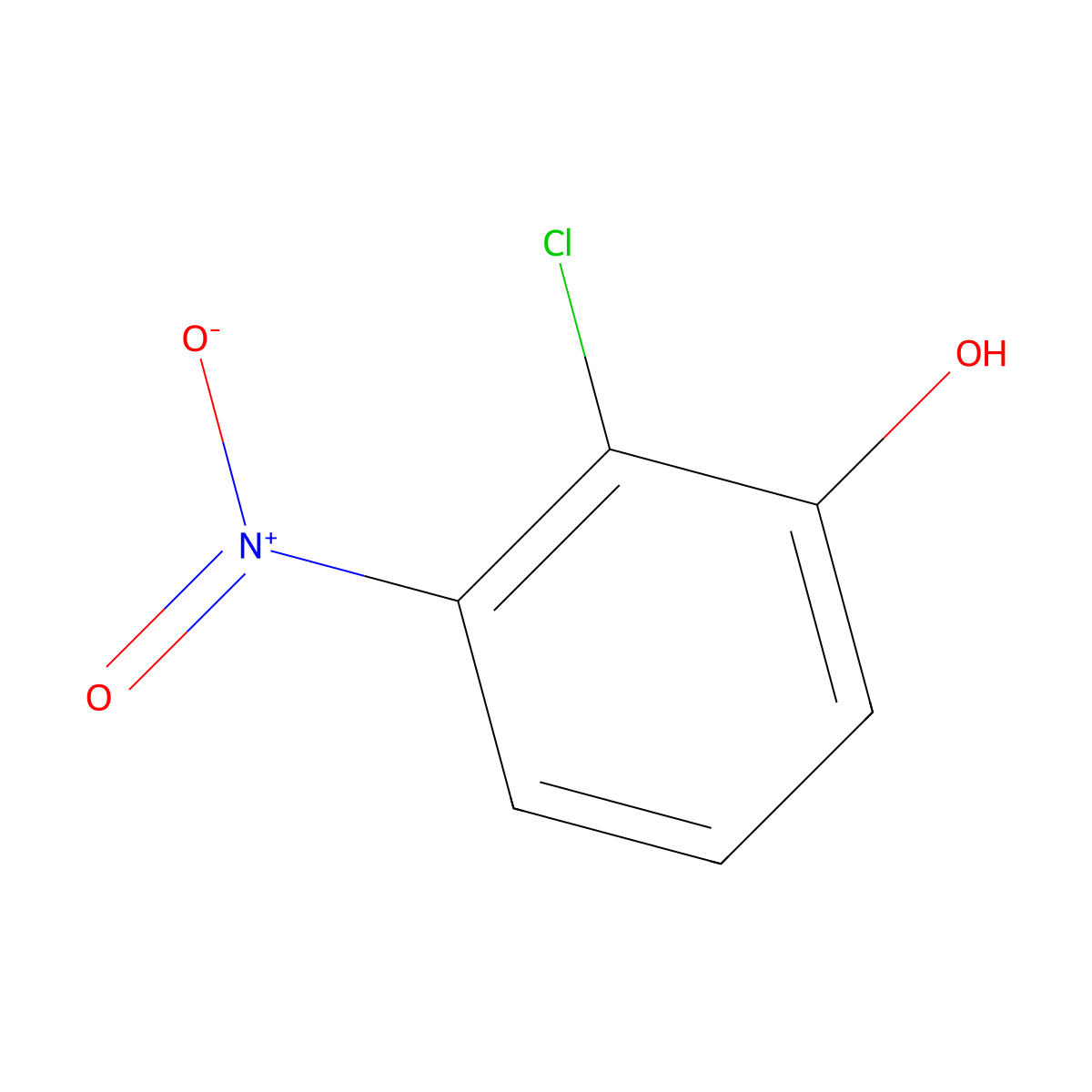 Phenol, 2-chloro-3-nitro- molecular structure, CAS 603-84-9