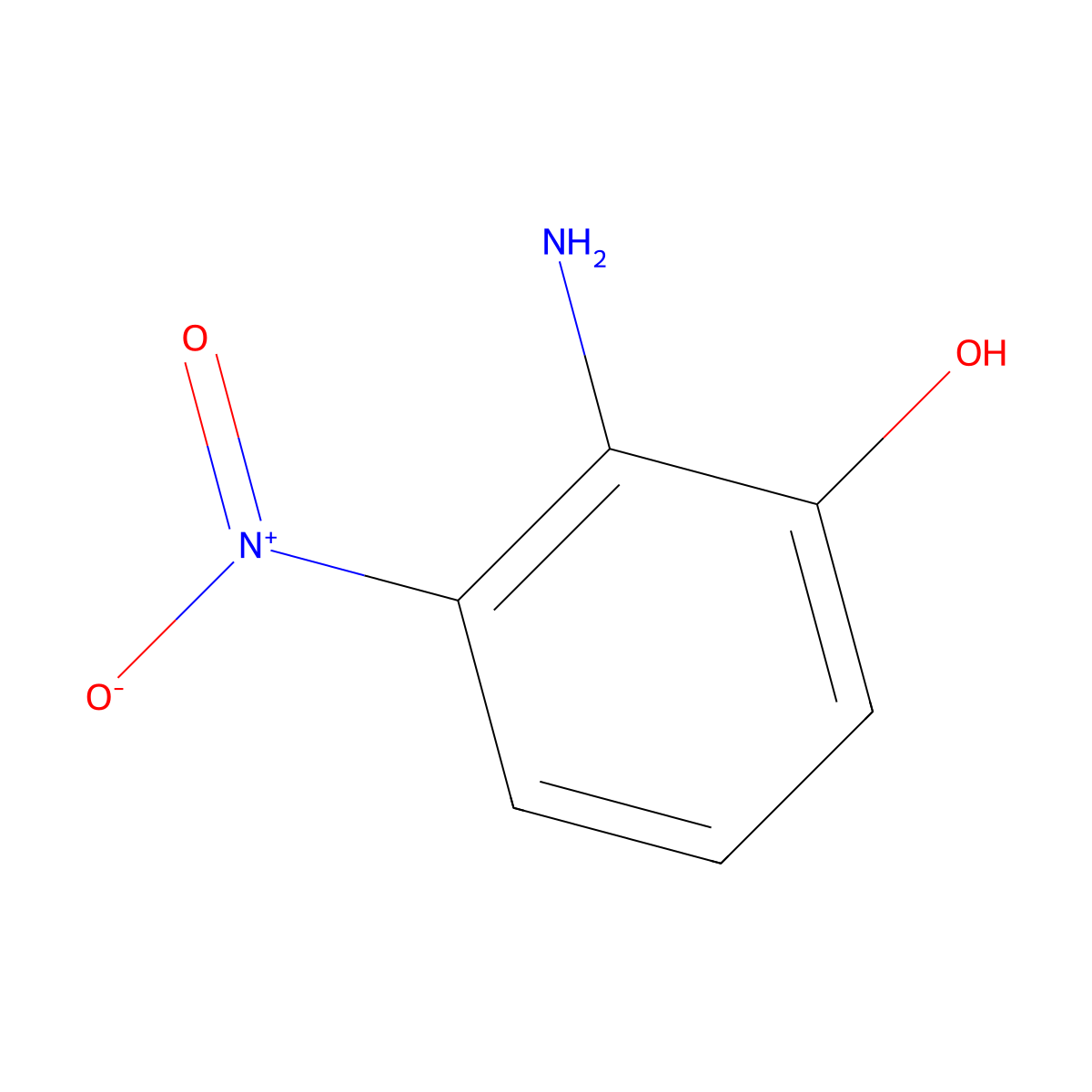 2-Amino-3-Nitrophenol molecular structure, CAS 603-85-0