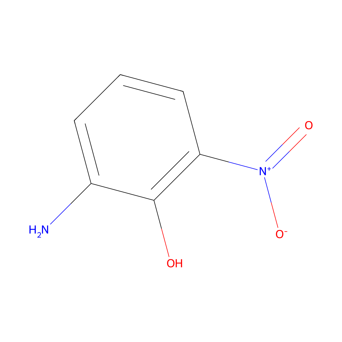 2-Amino-6-nitrophenol molecular structure, CAS 603-87-2
