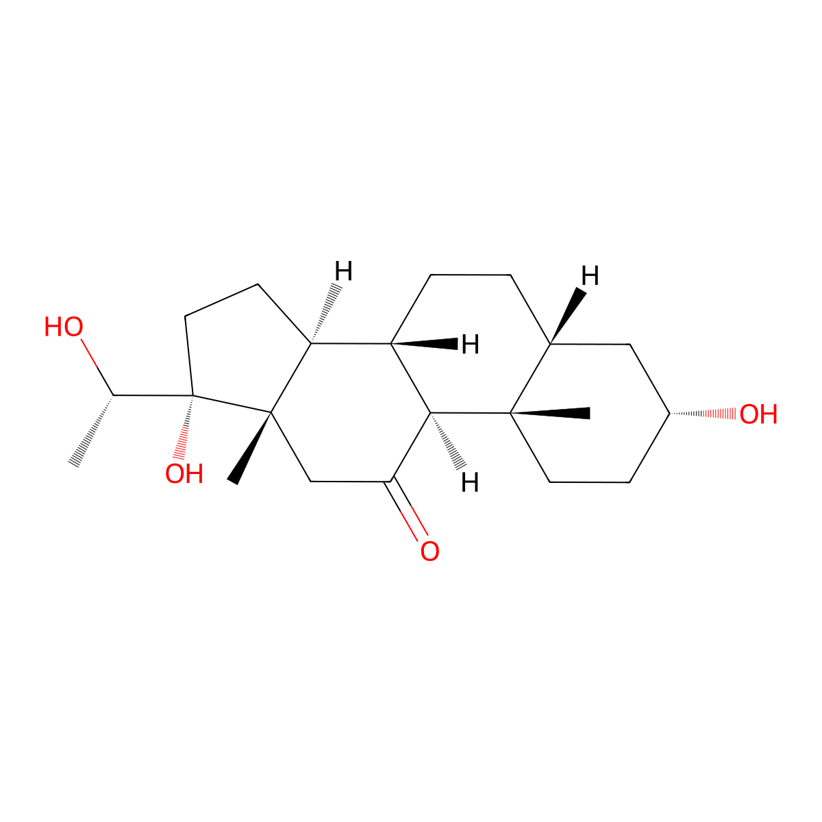 Pregnanetriolone molecular structure, CAS 603-99-6