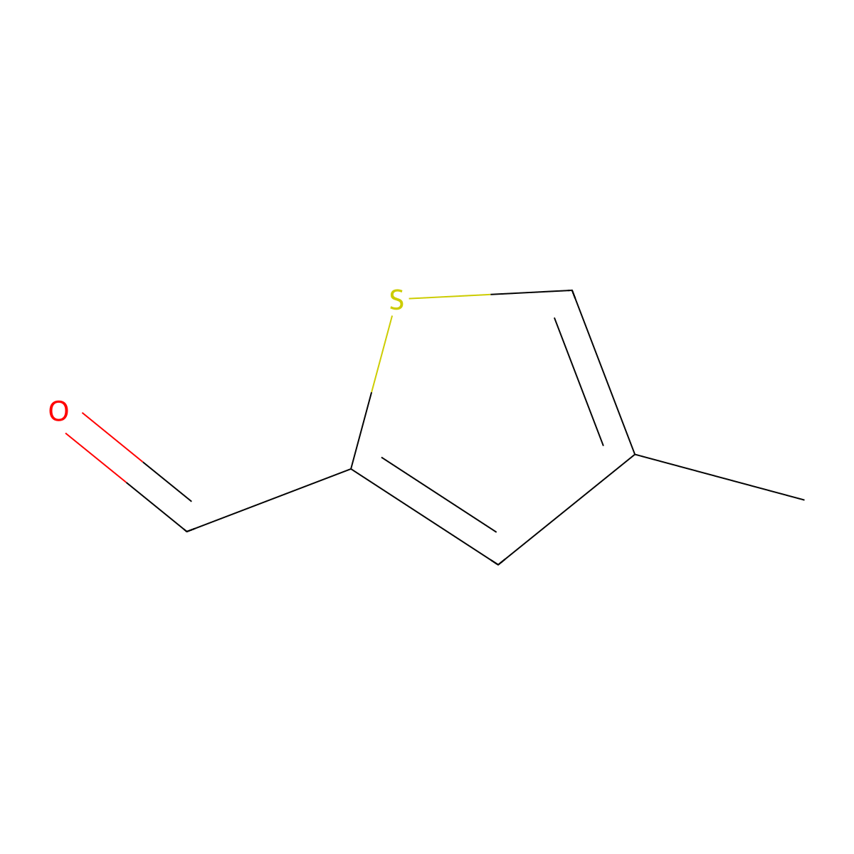 4-Methylthiophene-2-carbaldehyde molecular structure, CAS 6030-36-0