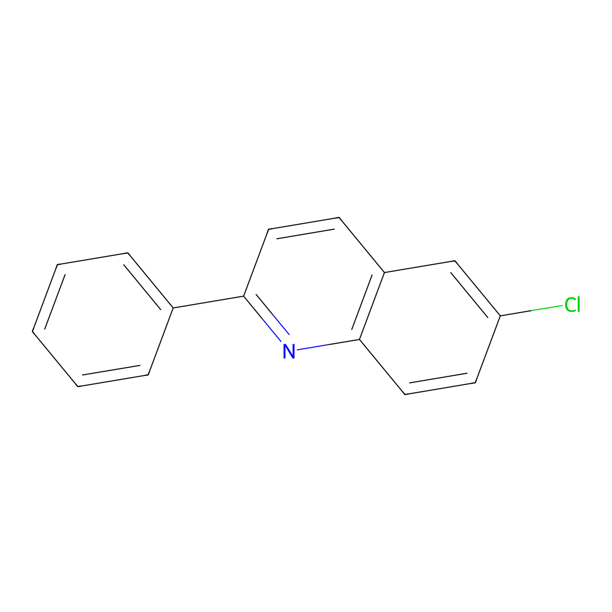 2-Phenyl-6-chloroquinoline molecular structure, CAS 60301-56-6