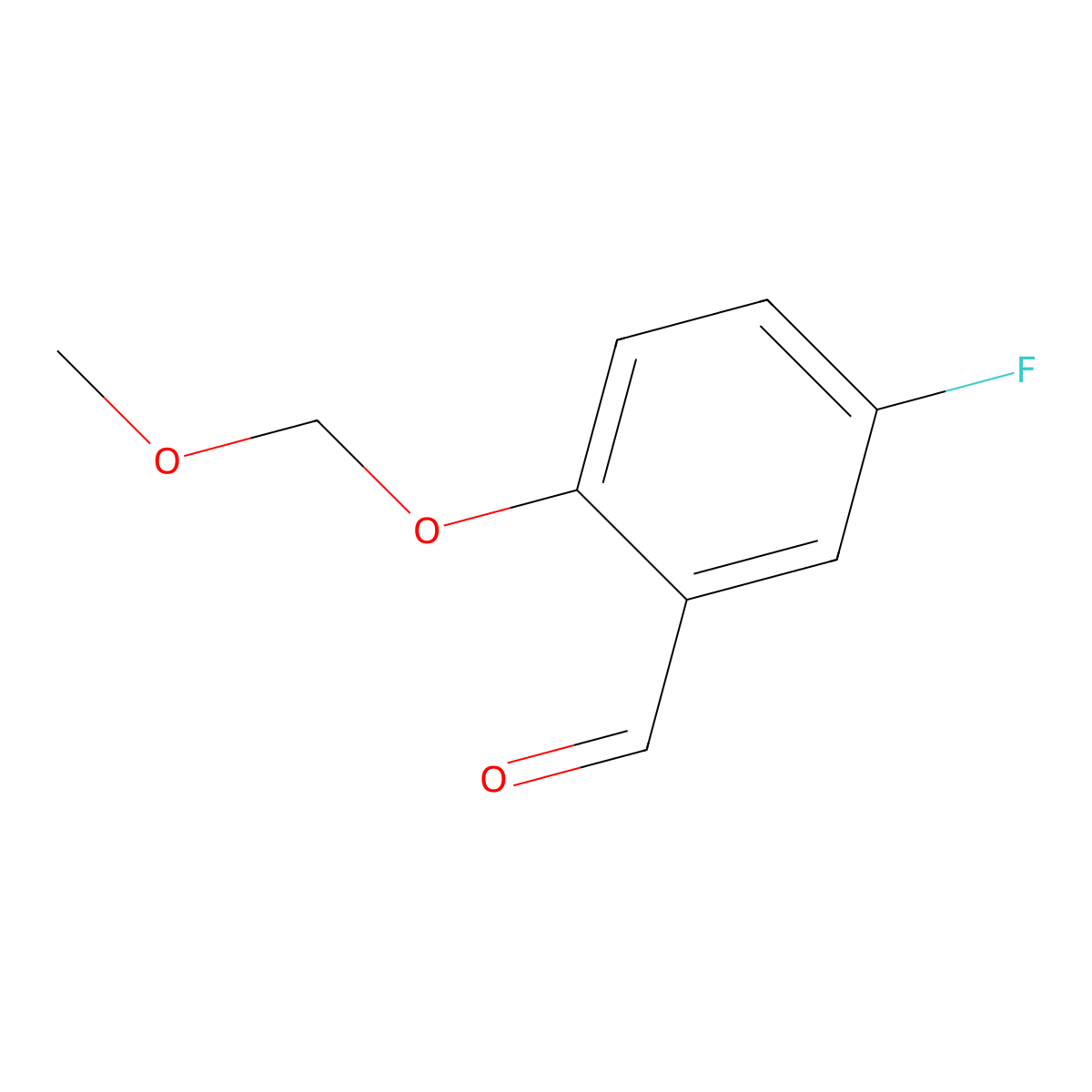 5-Fluoro-2-(methoxymethoxy)benzaldehyde molecular structure, CAS 603041-29-8