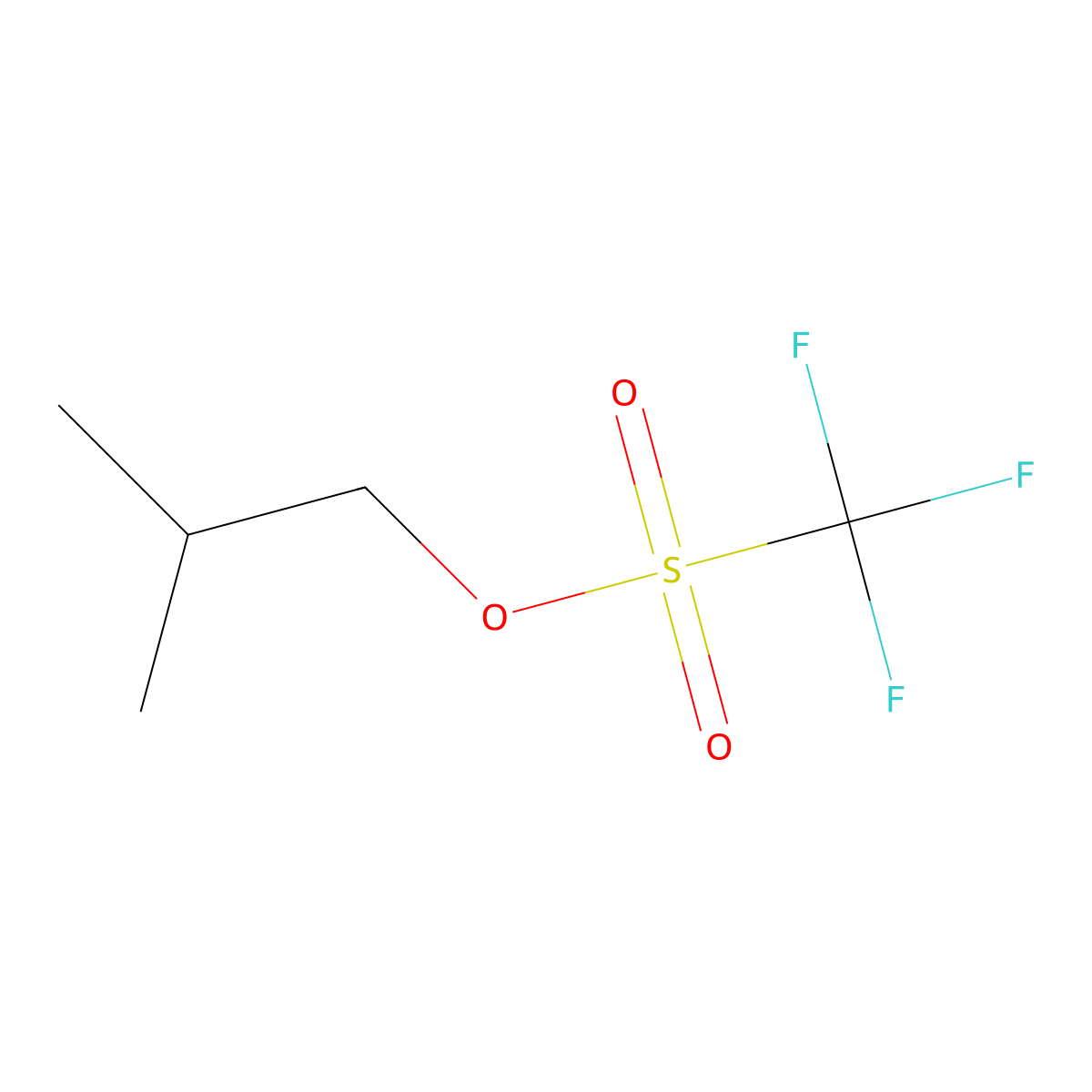 Methanesulfonic acid, trifluoro-, 2-methylpropyl ester molecular structure, CAS 60306-25-4