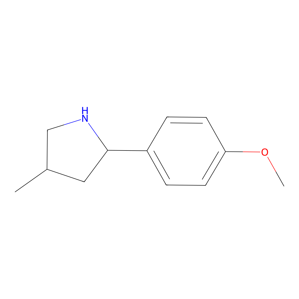 2-(4-Methoxyphenyl)-4-methylpyrrolidine molecular structure, CAS 603068-27-5