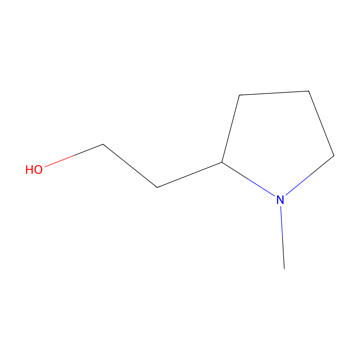 (R)-2-(1-methylpyrrolidin-2-yl)ethanol molecular structure, CAS 60307-26-8