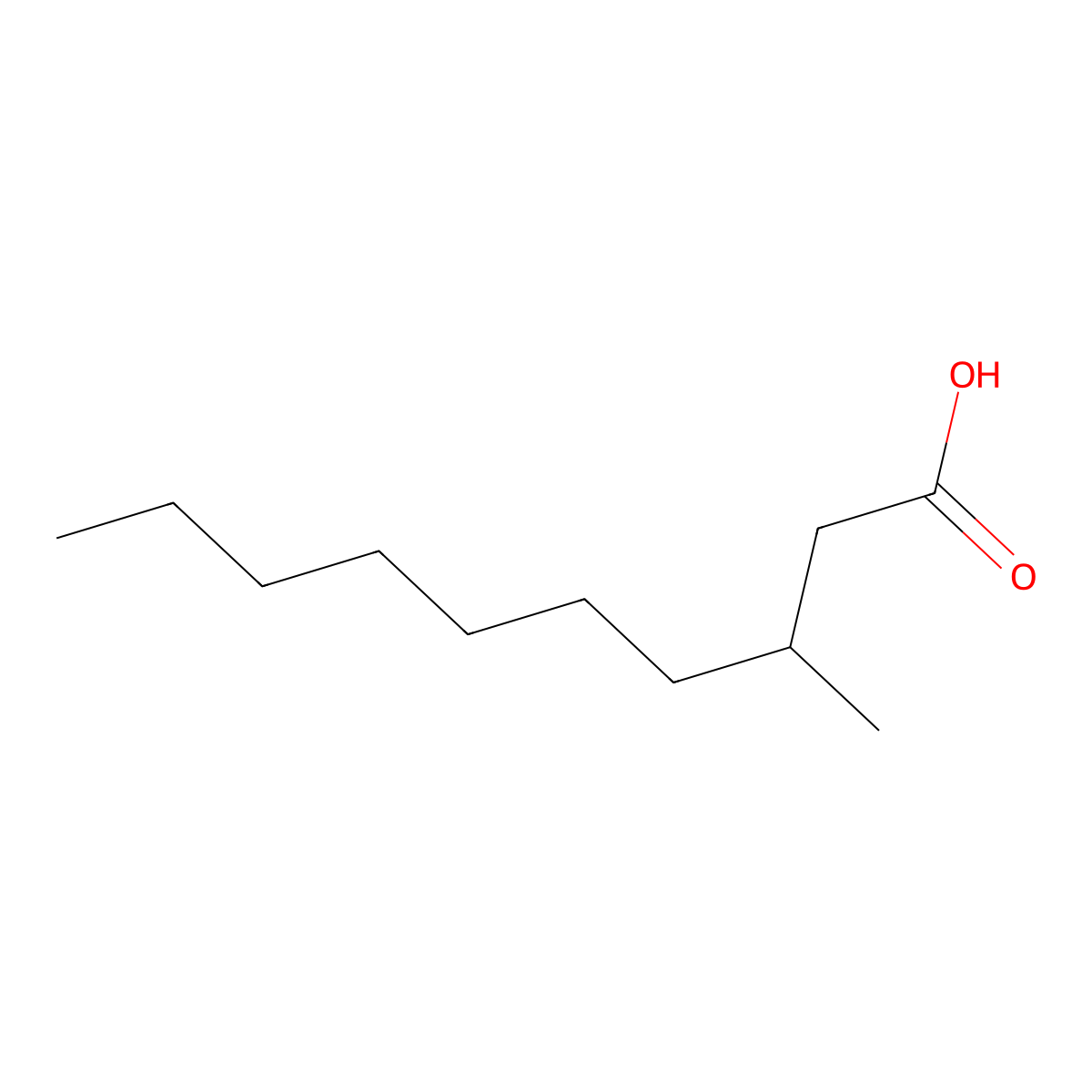 3-Methyl-decanoic acid molecular structure, CAS 60308-82-9