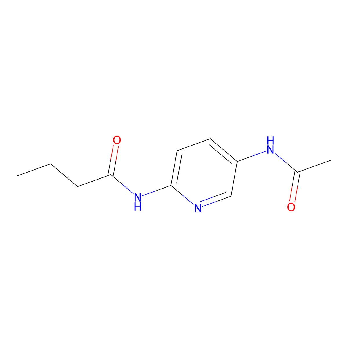 N-(5-acetamidopyridin-2-yl)butanamide molecular structure, CAS 603083-61-0