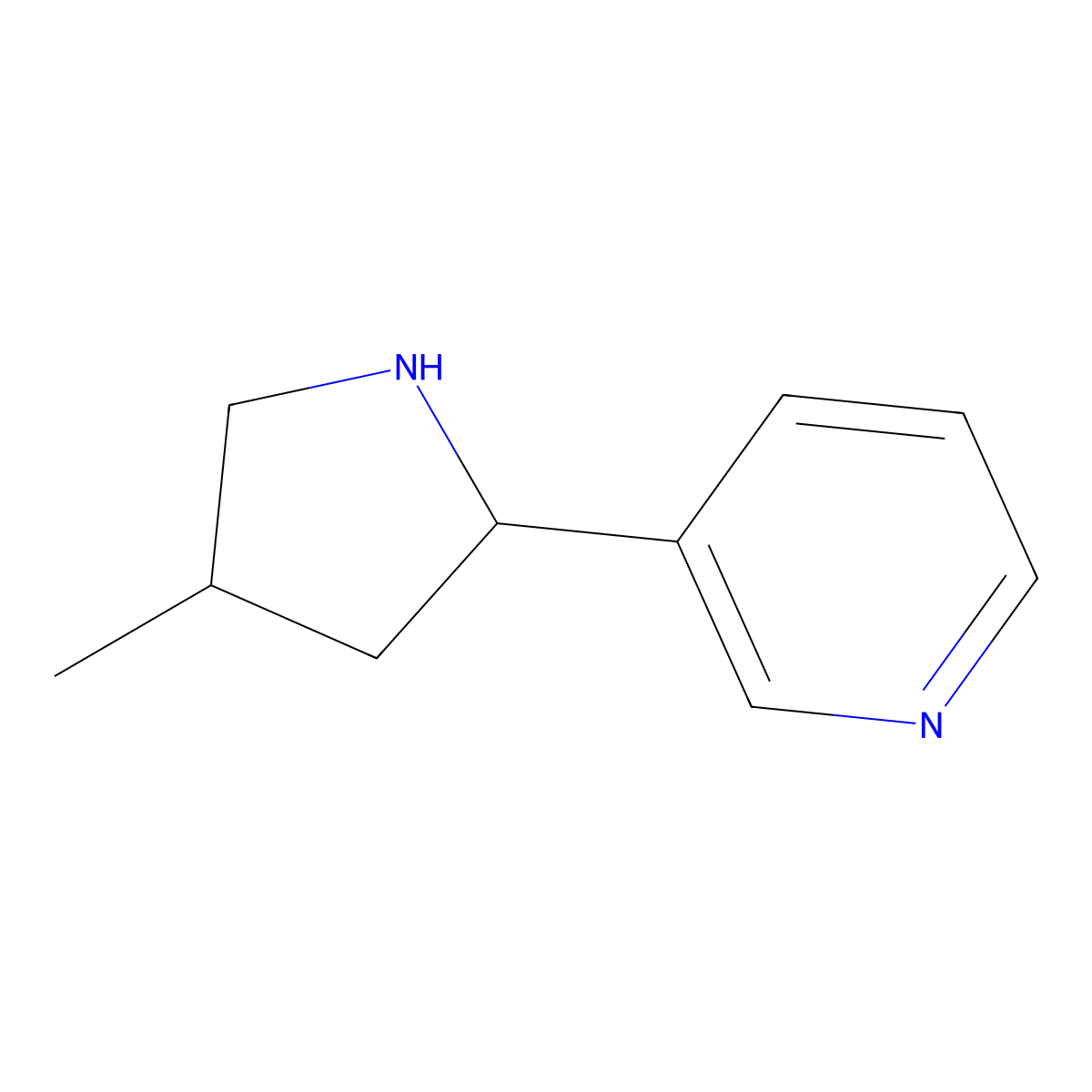 3-(4-Methylpyrrolidin-2-yl)pyridine molecular structure, CAS 603090-13-7