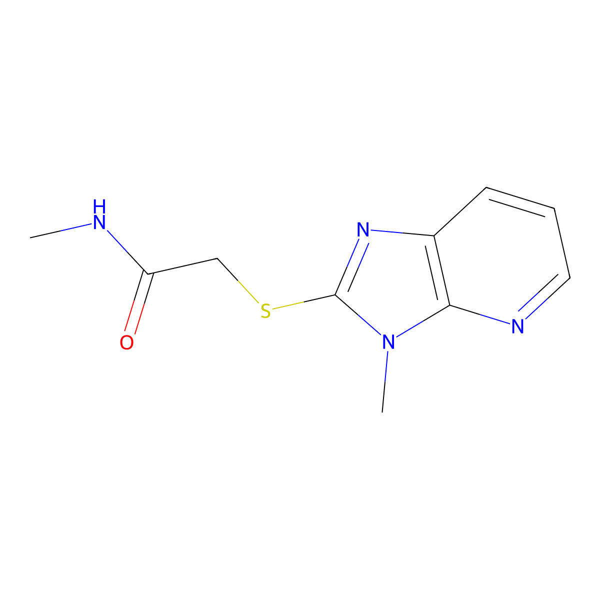N-Methyl-2-[(3-methyl-3H-imidazo[4,5-b]pyridin-2-yl)sulfanyl]acetamide molecular structure, CAS 603094-57-1