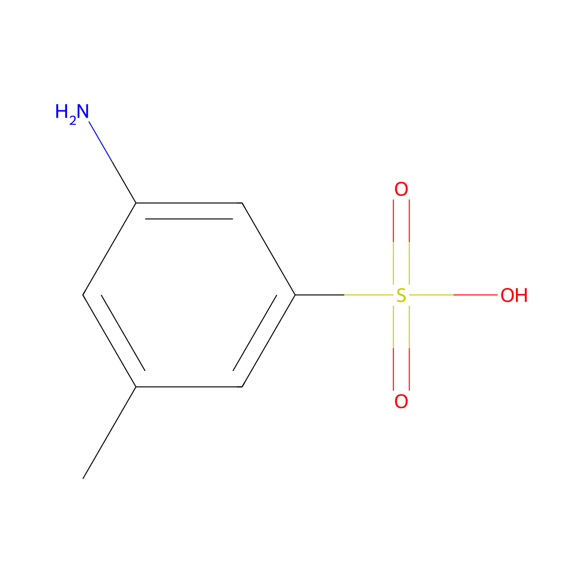 3-Amino-5-methylbenzene-1-sulfonic acid molecular structure, CAS 60310-04-5