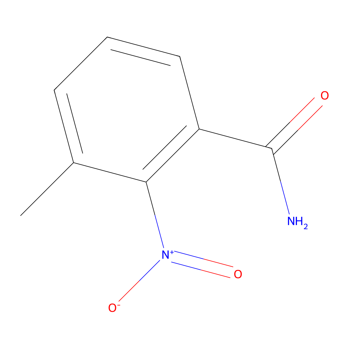 3-Methyl-2-nitrobenzamide molecular structure, CAS 60310-07-8